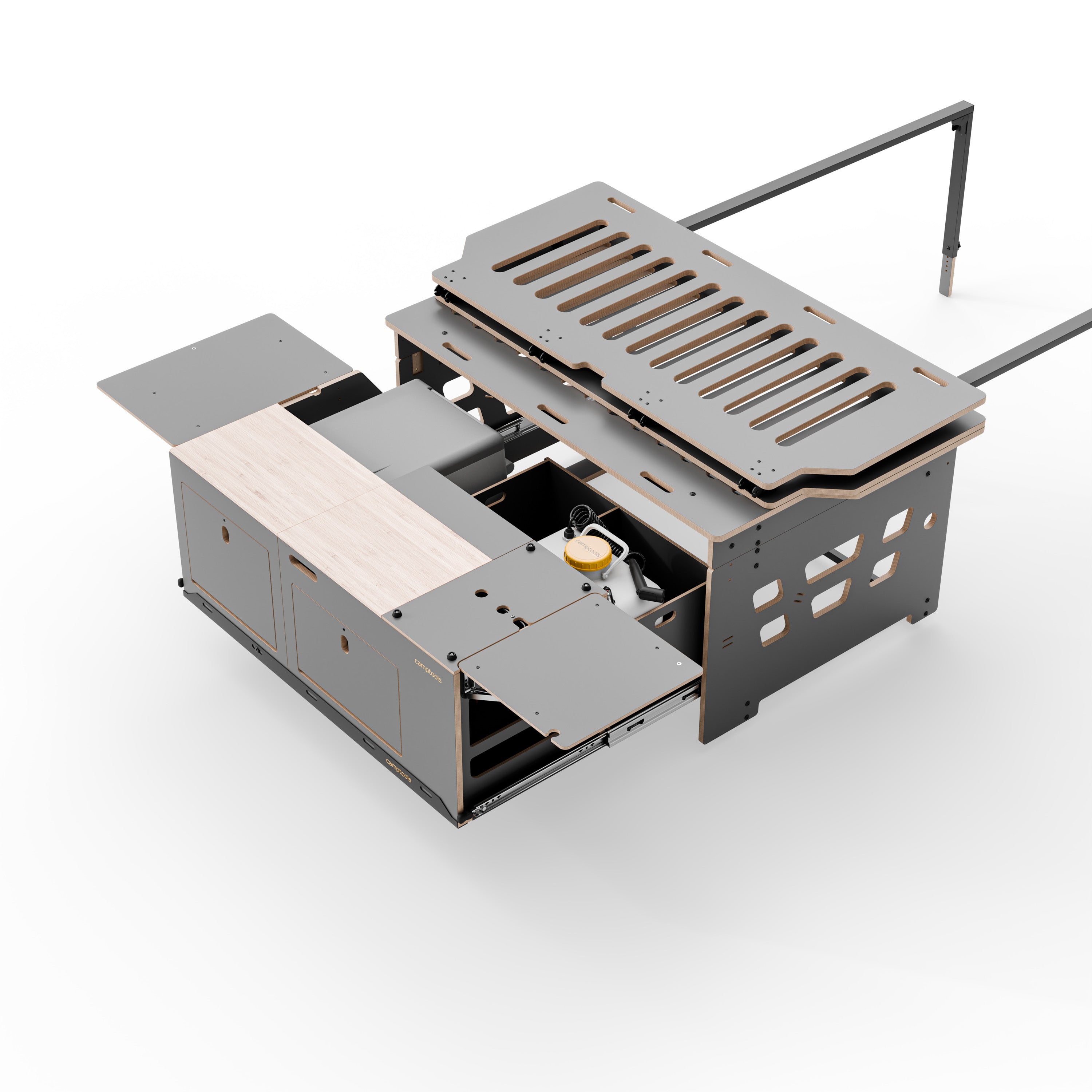 COSLEE Komplettset inkl. Küchenmodul, Wassersystem und Kühlbox