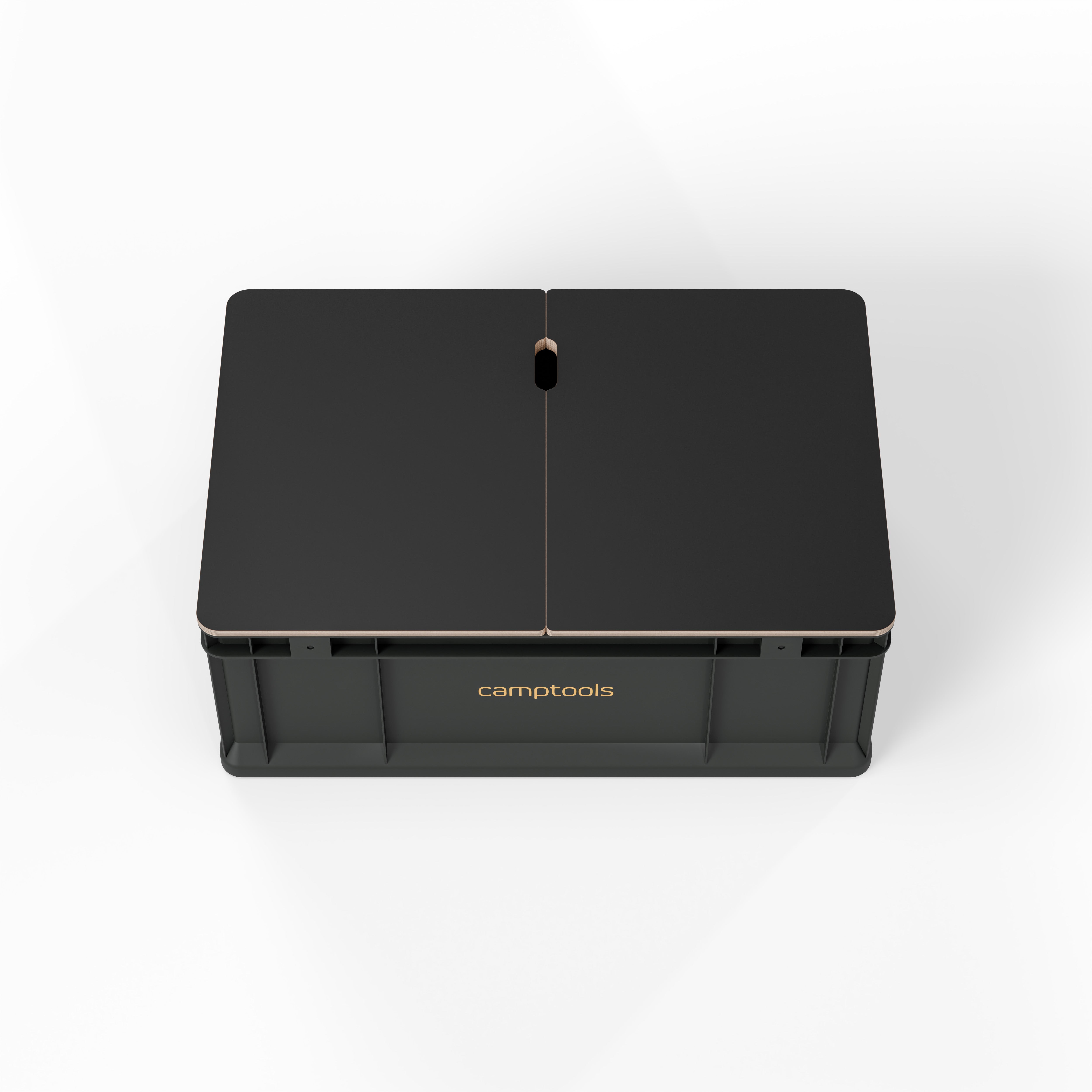 Eurobox Anthrazit mit Deckel im Set in verschiedenen Größen aus Recyclingkunststoff