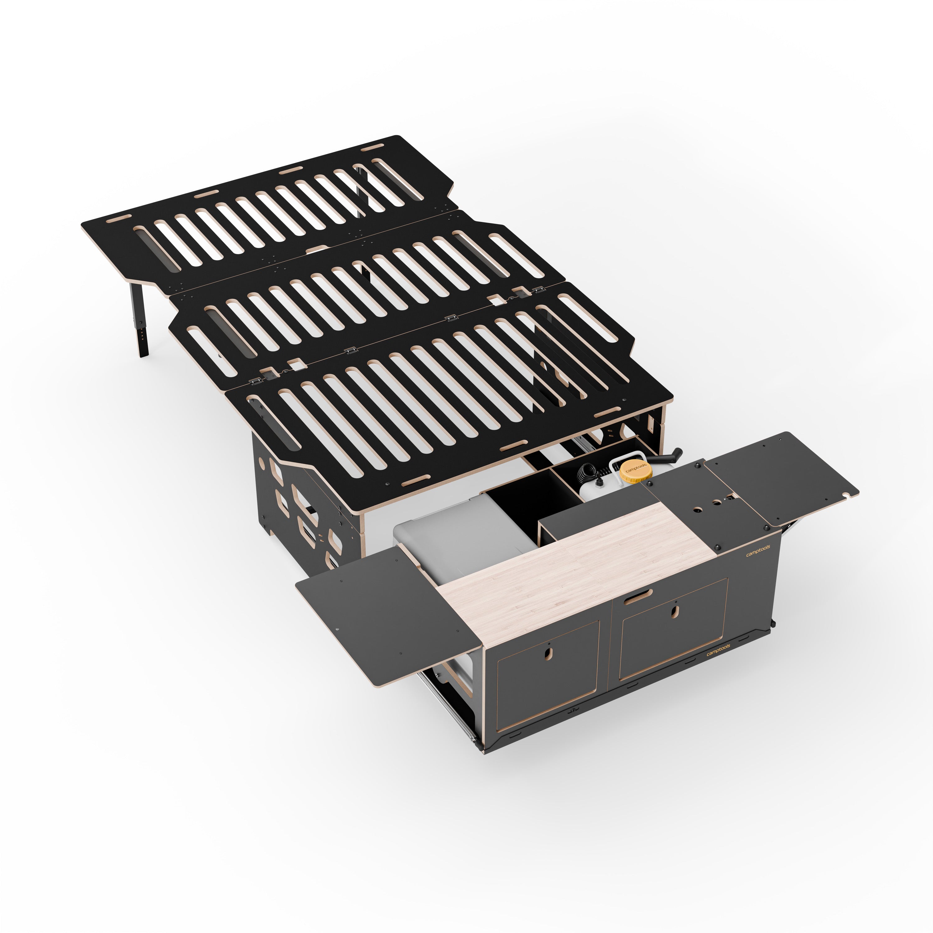 COSLEE Komplettset inkl. Küchenmodul, Wassersystem und Kühlbox