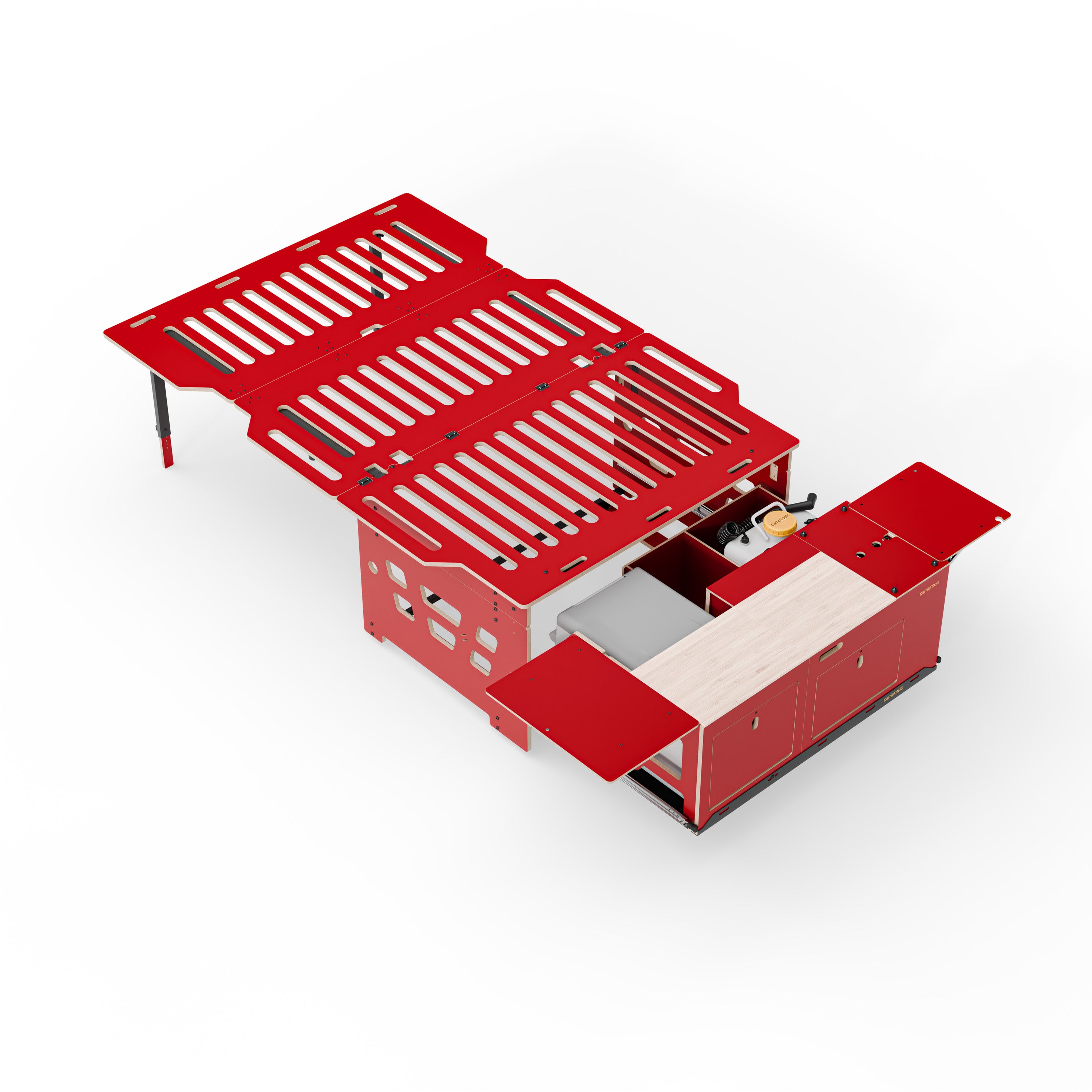 COSLEE Komplettset inkl. Küchenmodul, Wassersystem und Kühlbox