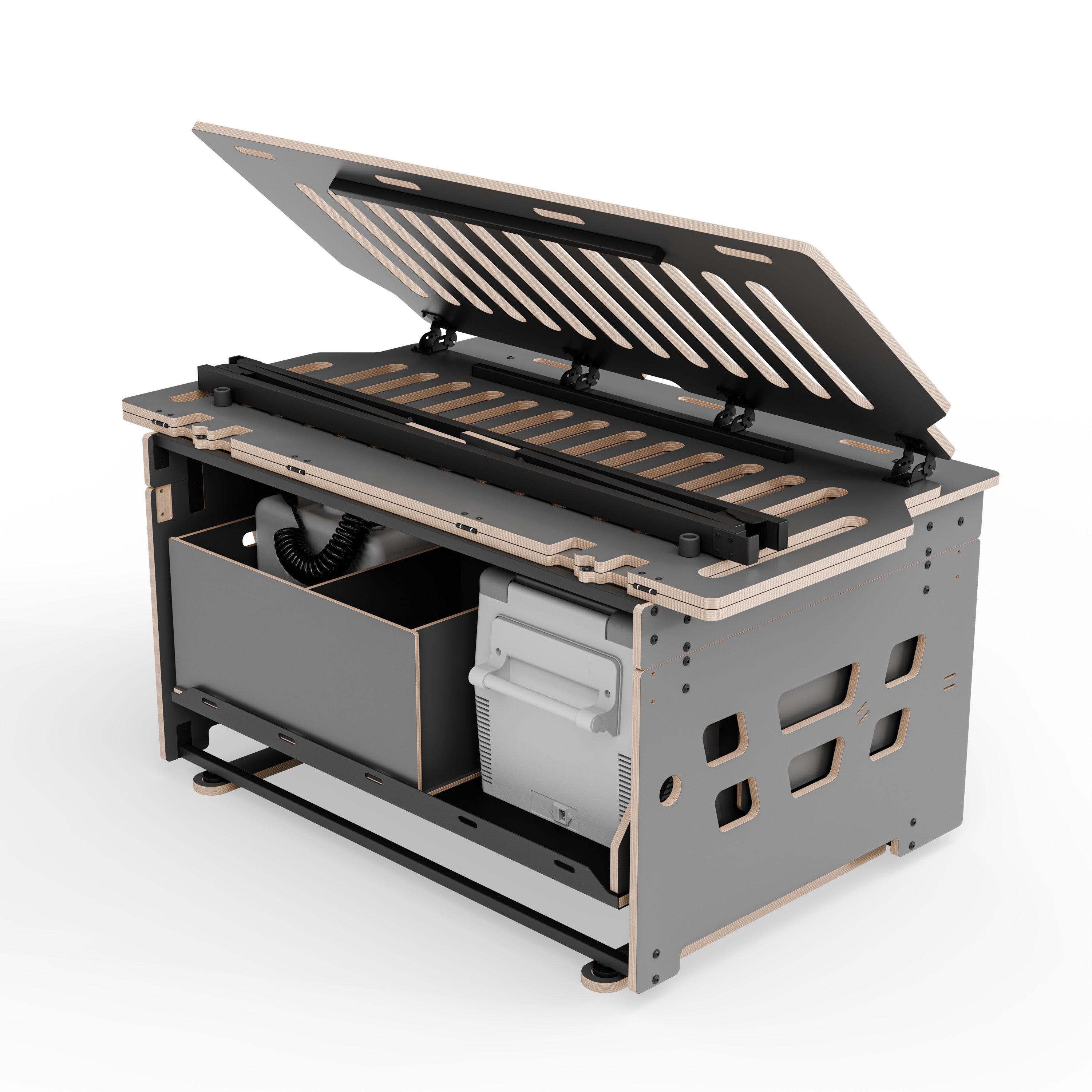 COSLEE Komplettset inkl. Küchenmodul, Wassersystem und Kühlbox