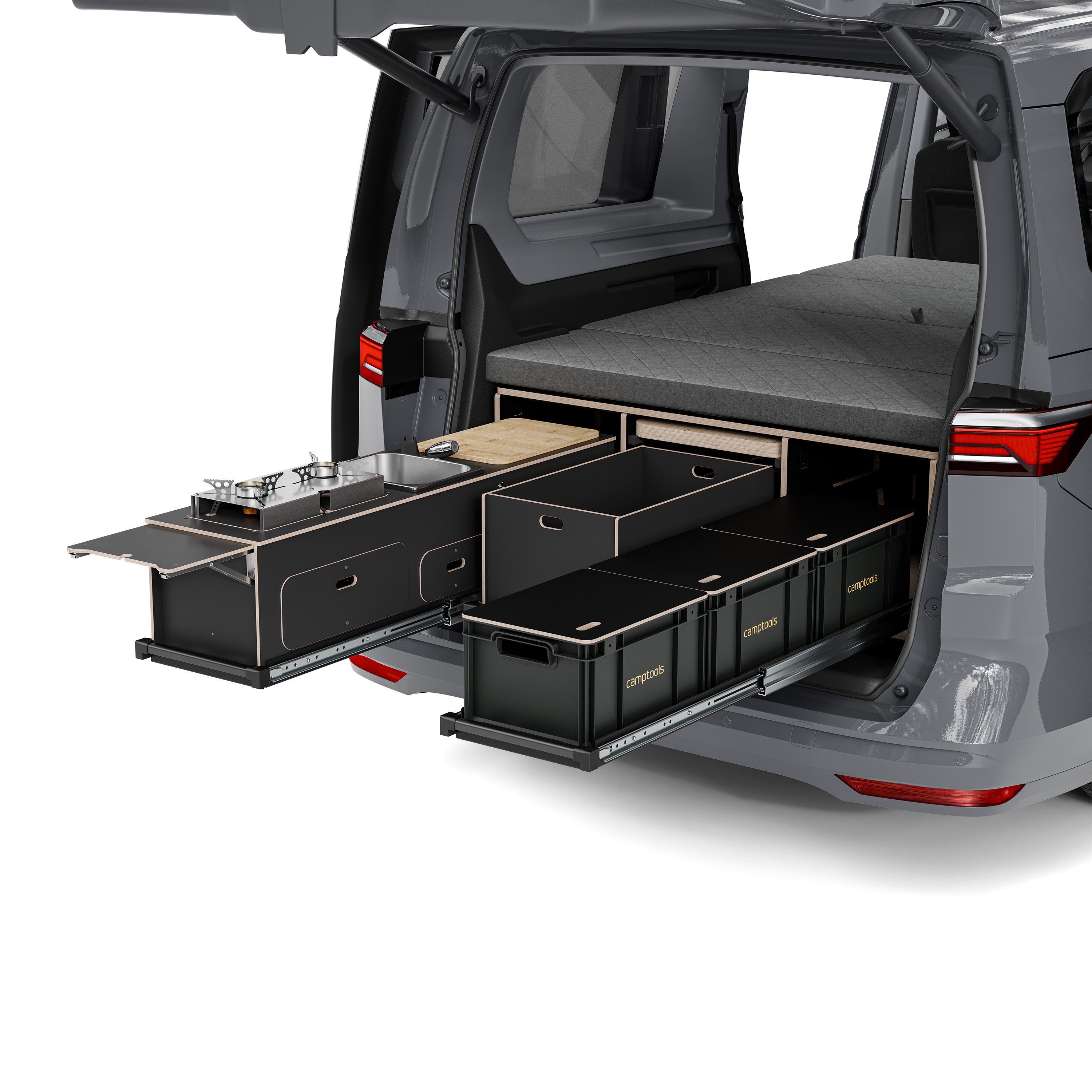 BENCH2 Komplettset inkl. Küchenmodul, Wassersystem und Kühlbox
