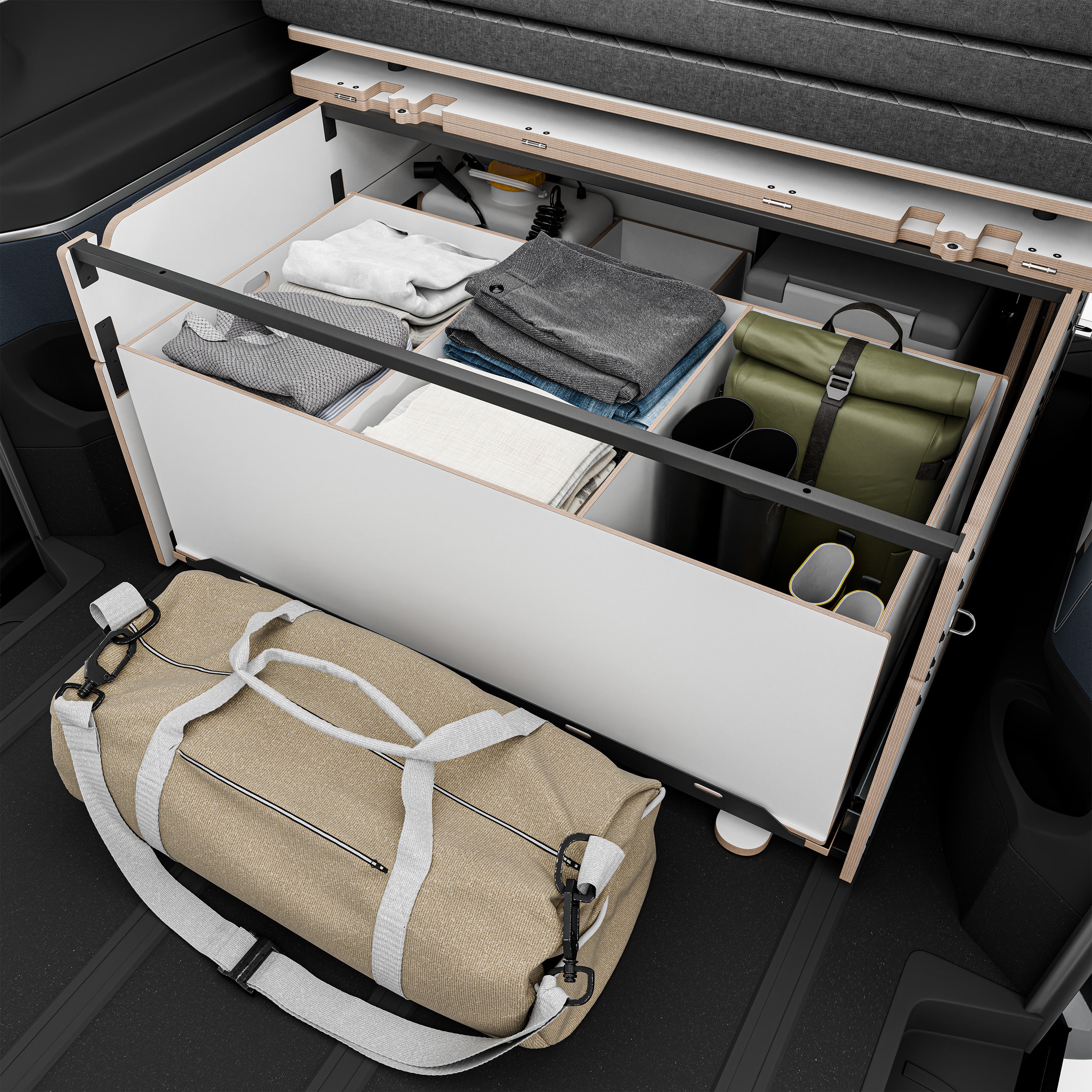 BIGBOX Komplettset inkl. Küchenmodul, Wassersystem und Kühlbox