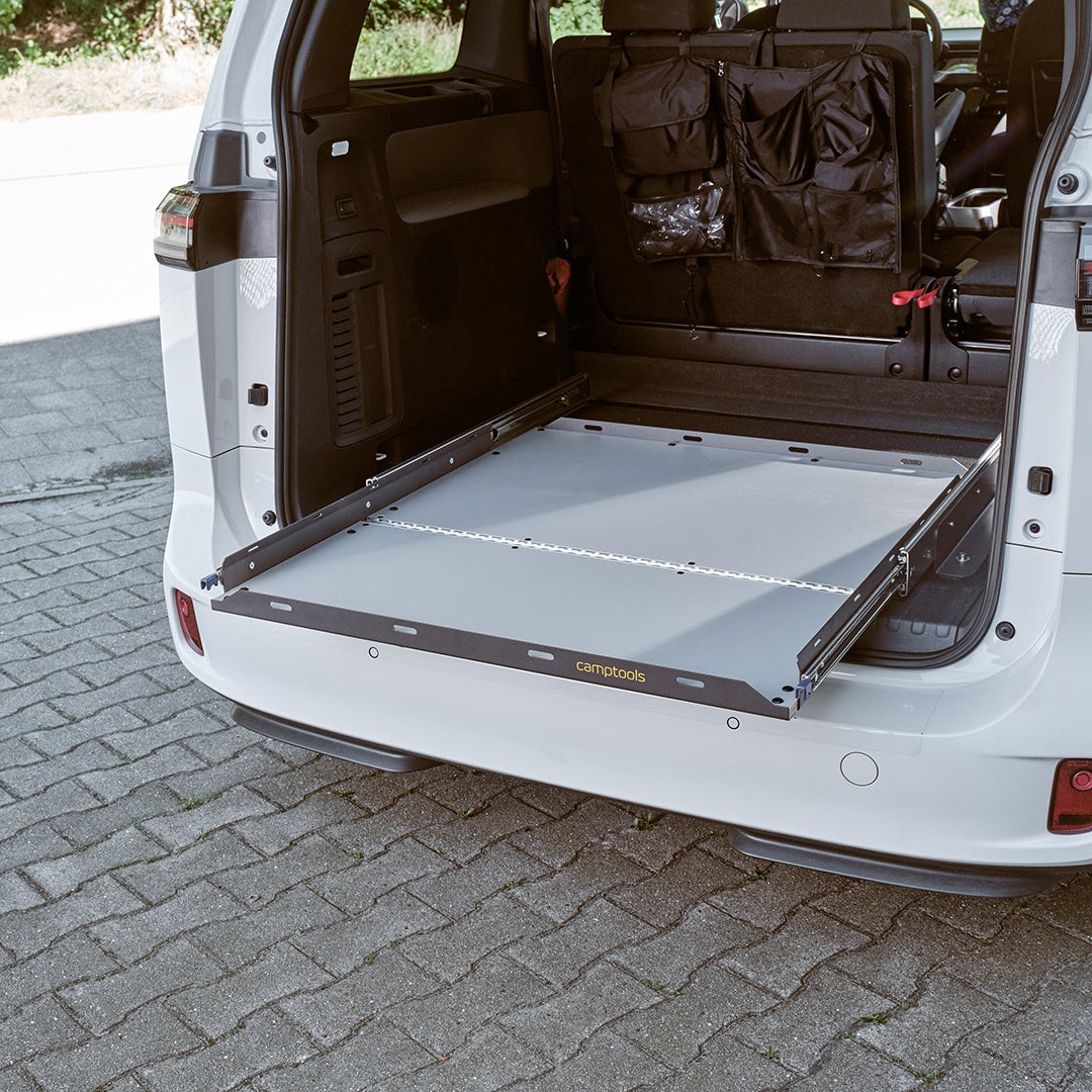 Volkswagen Id. Buzz Pro mit Schwerlastauszug perfekt zum Camping