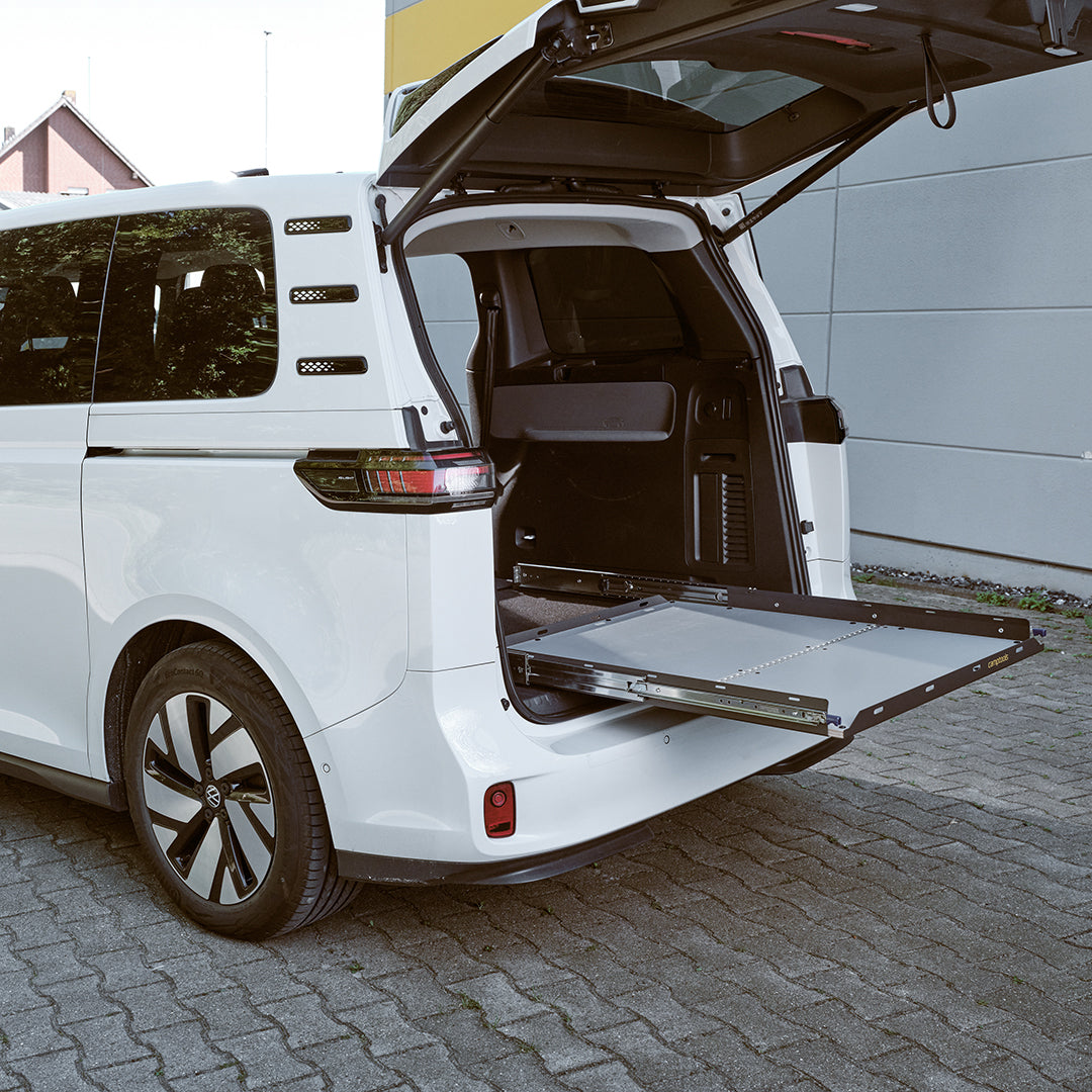 VW ID. Buzz Goal und Pro Schwerlastauszug