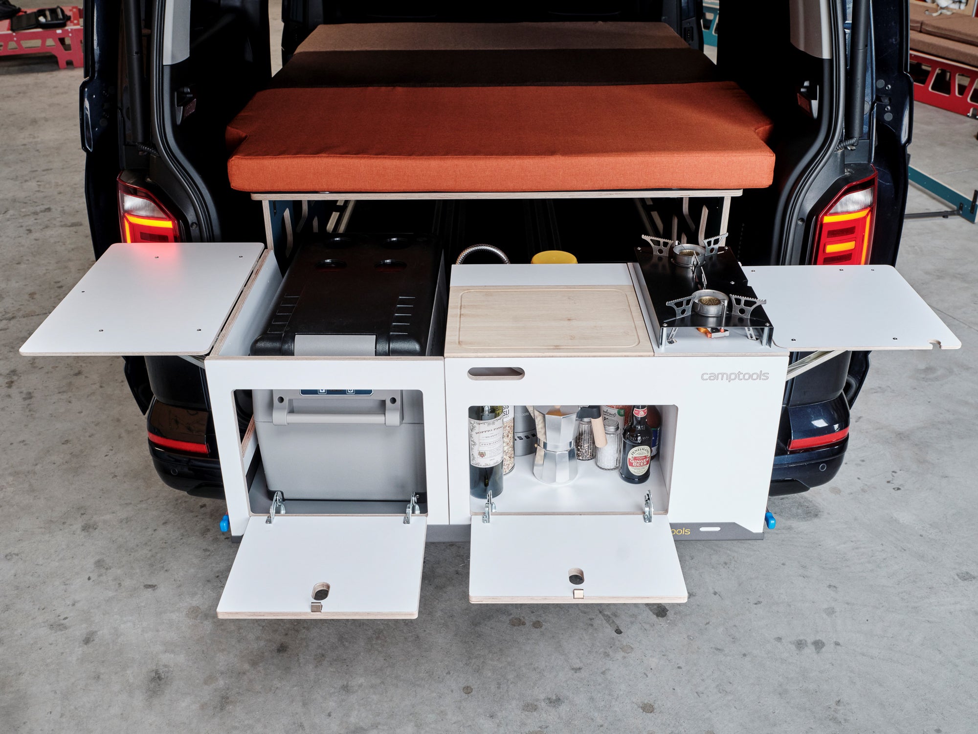 COSLEE Komplettset inkl. Küchenmodul, Wassersystem und Kühlbox