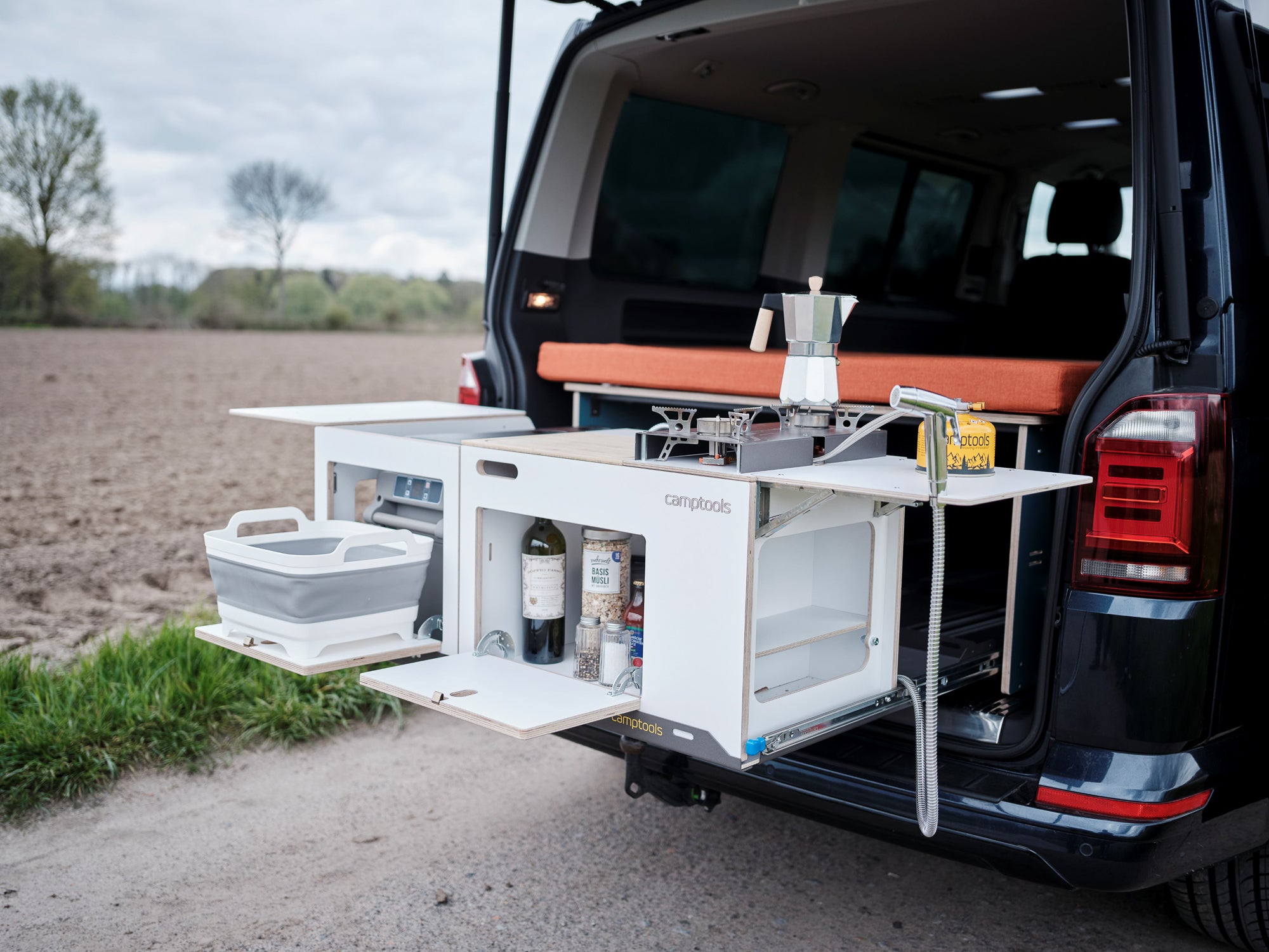 COSLEE Komplettset inkl. Küchenmodul, Wassersystem und Kühlbox