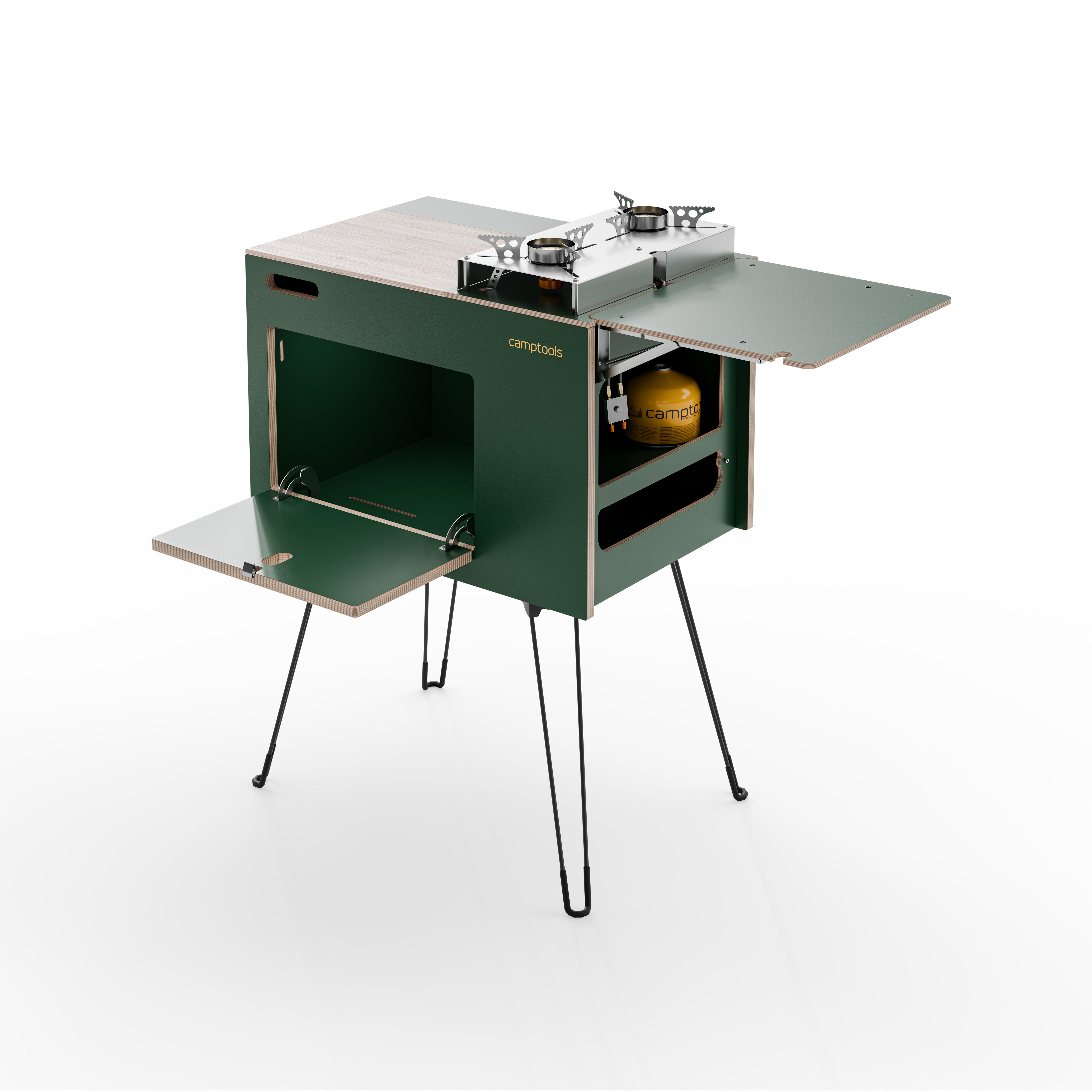 COBO Küchenbox und Kochbox mit Gaskocher im Euroboxformat