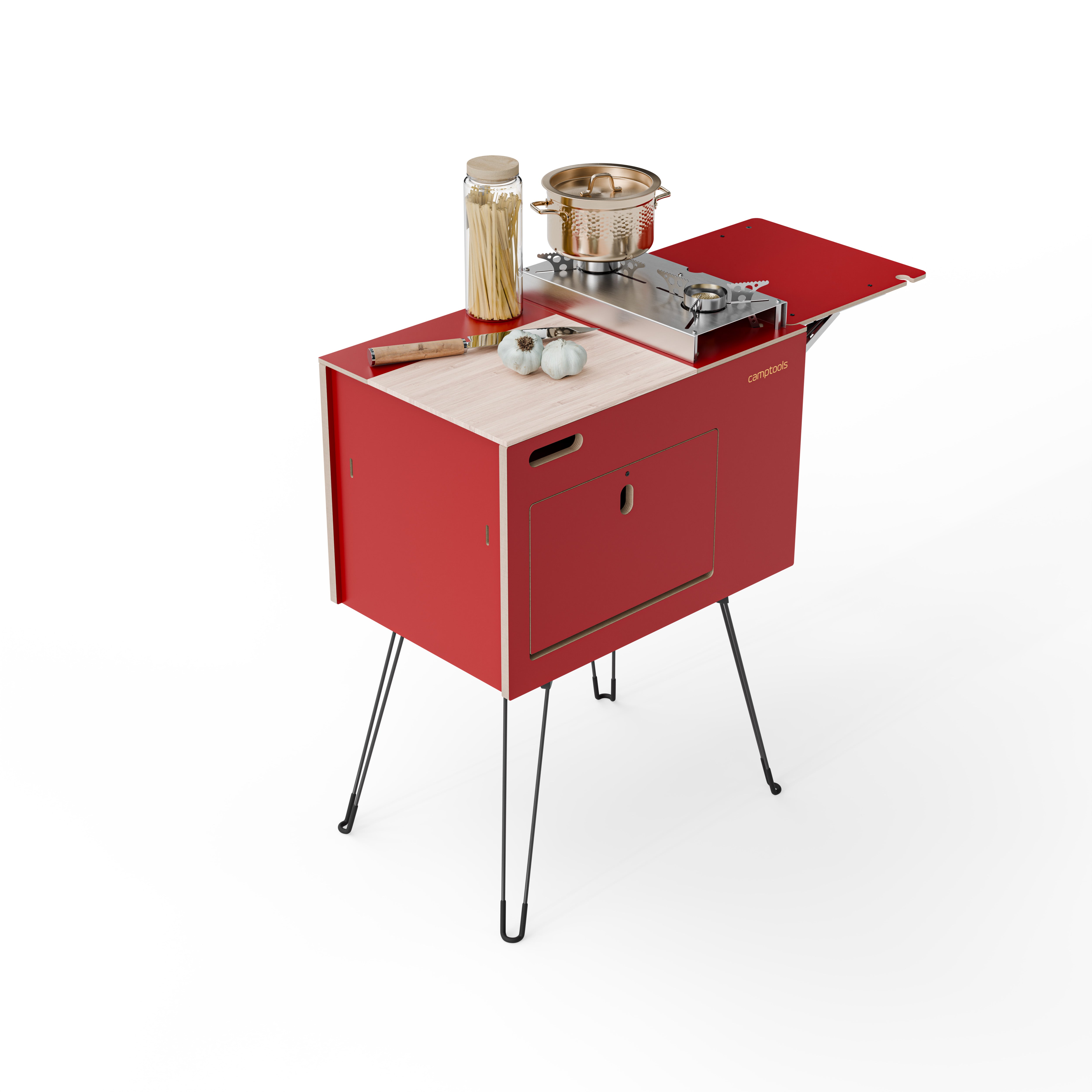 COBO Küchenbox und Kochbox mit Gaskocher im Euroboxformat