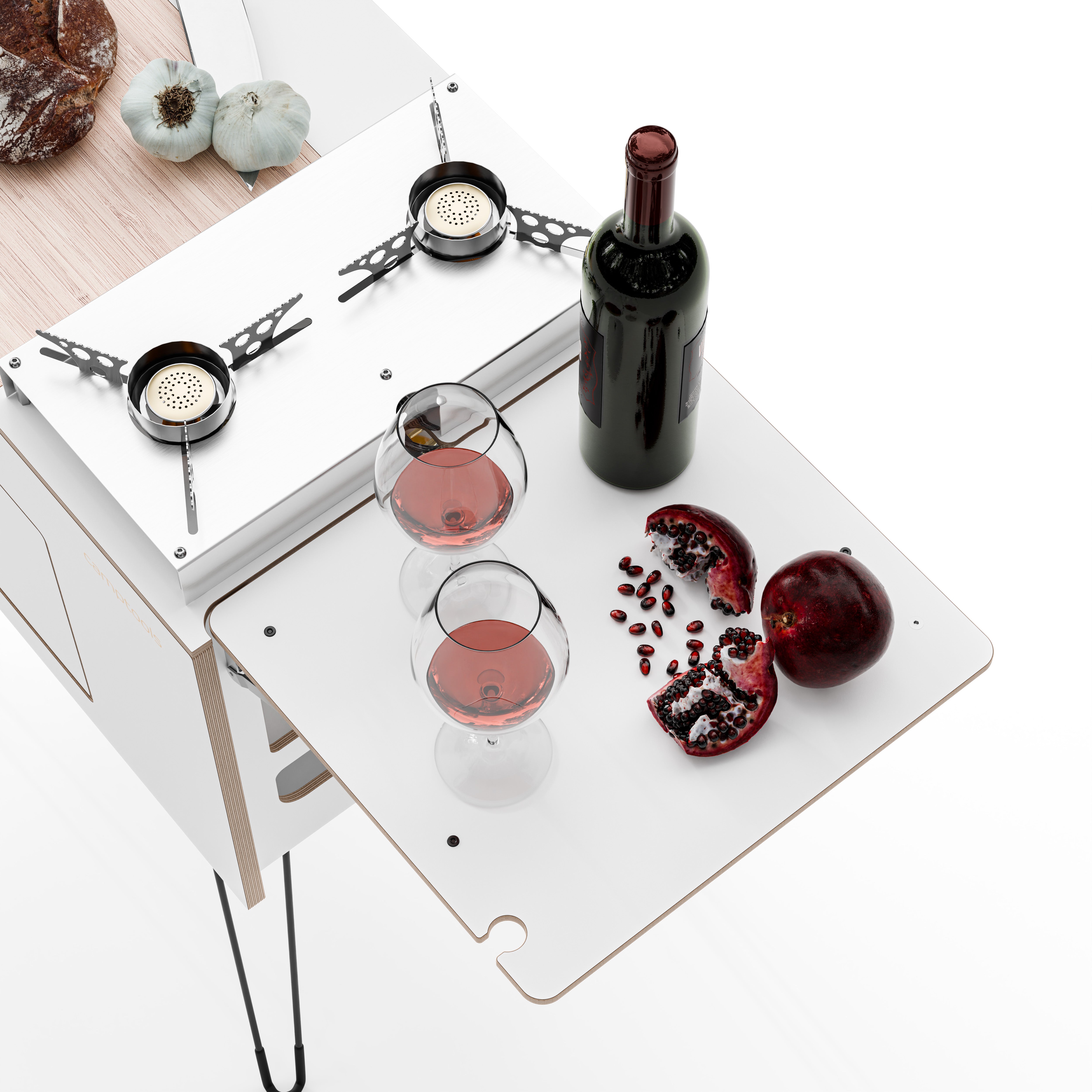 COBO Küchenbox und Kochbox mit Gaskocher im Euroboxformat