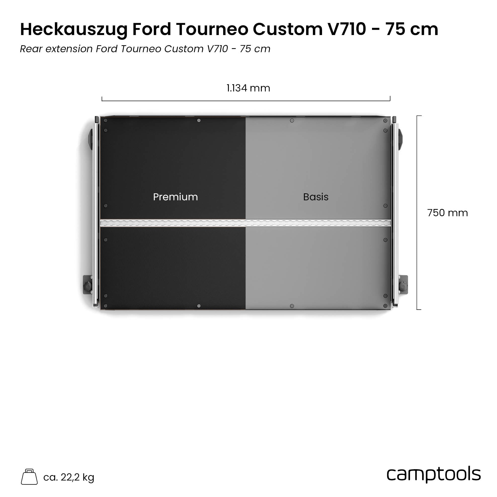 Heckauszug für Ford Tourneo Custom V710 (neues Modell ab 2023)