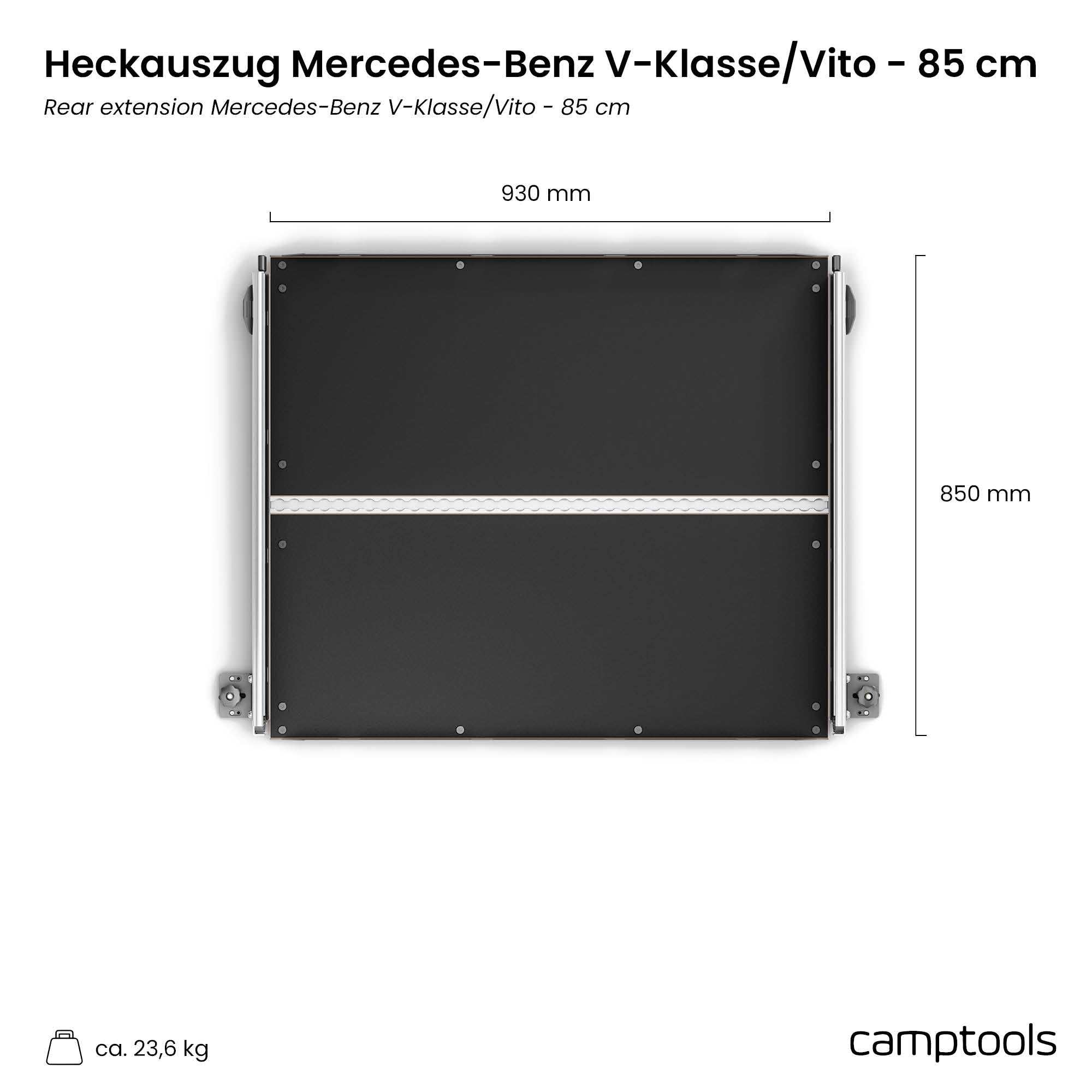 Heckauszug für Mercedes Viano W639 mit Bodenschiene