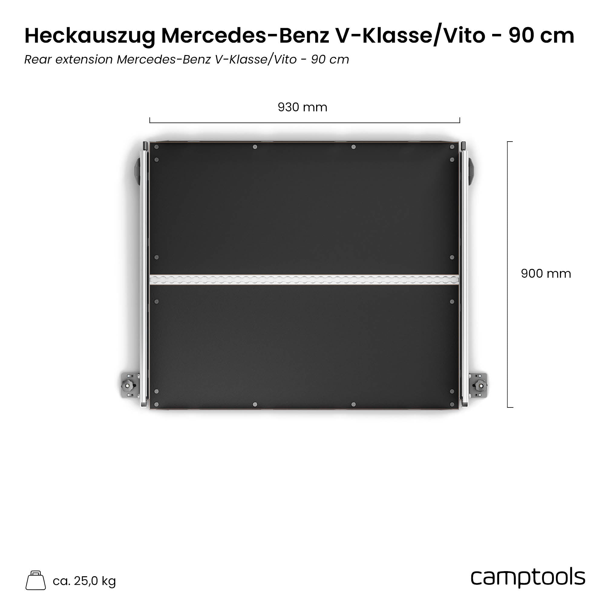 Heckauszug für Mercedes Viano W639 mit Bodenschiene