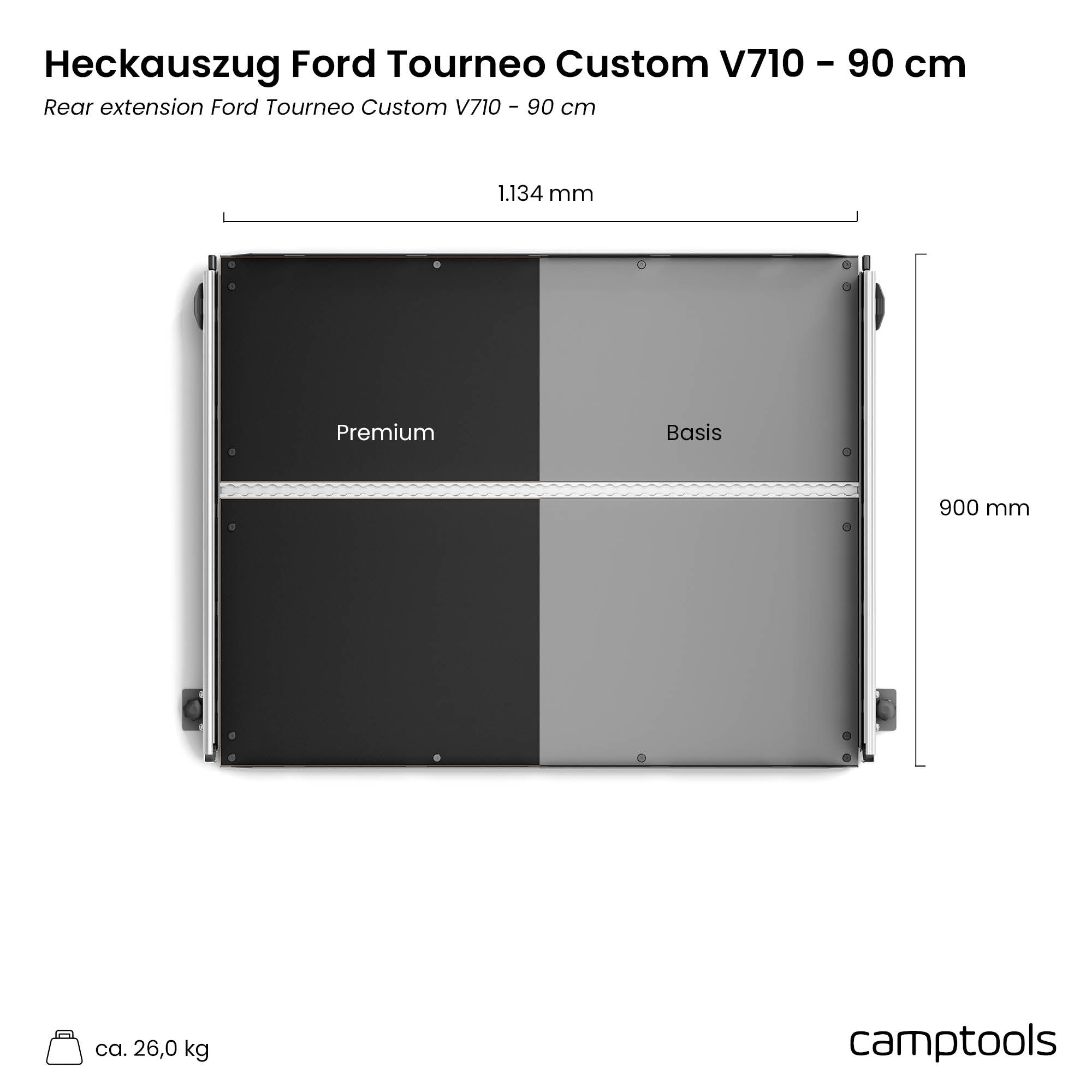 Heckauszug für Ford Tourneo Custom V710 (neues Modell ab 2023)