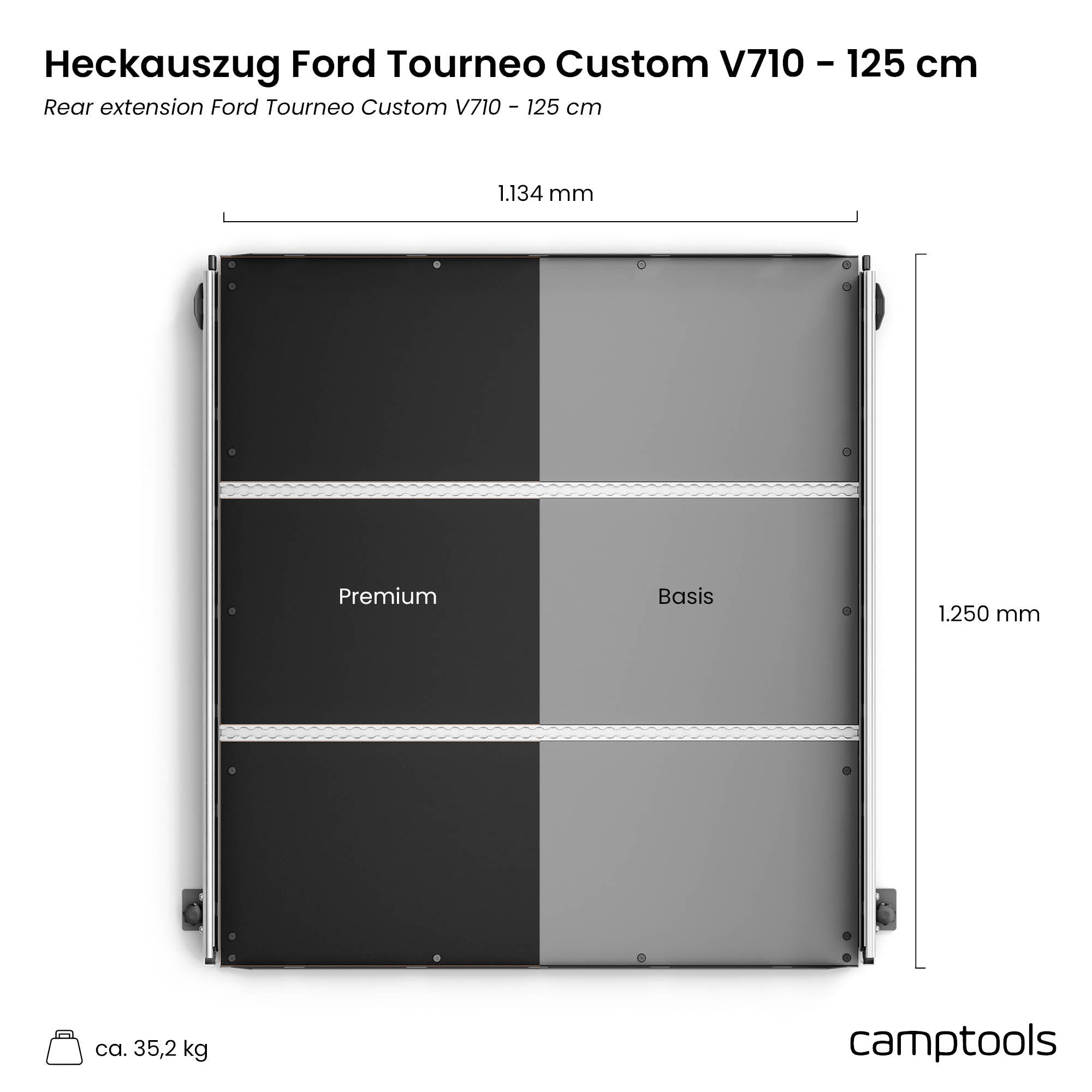 Heckauszug für Ford Tourneo Custom V710 (neues Modell ab 2023)