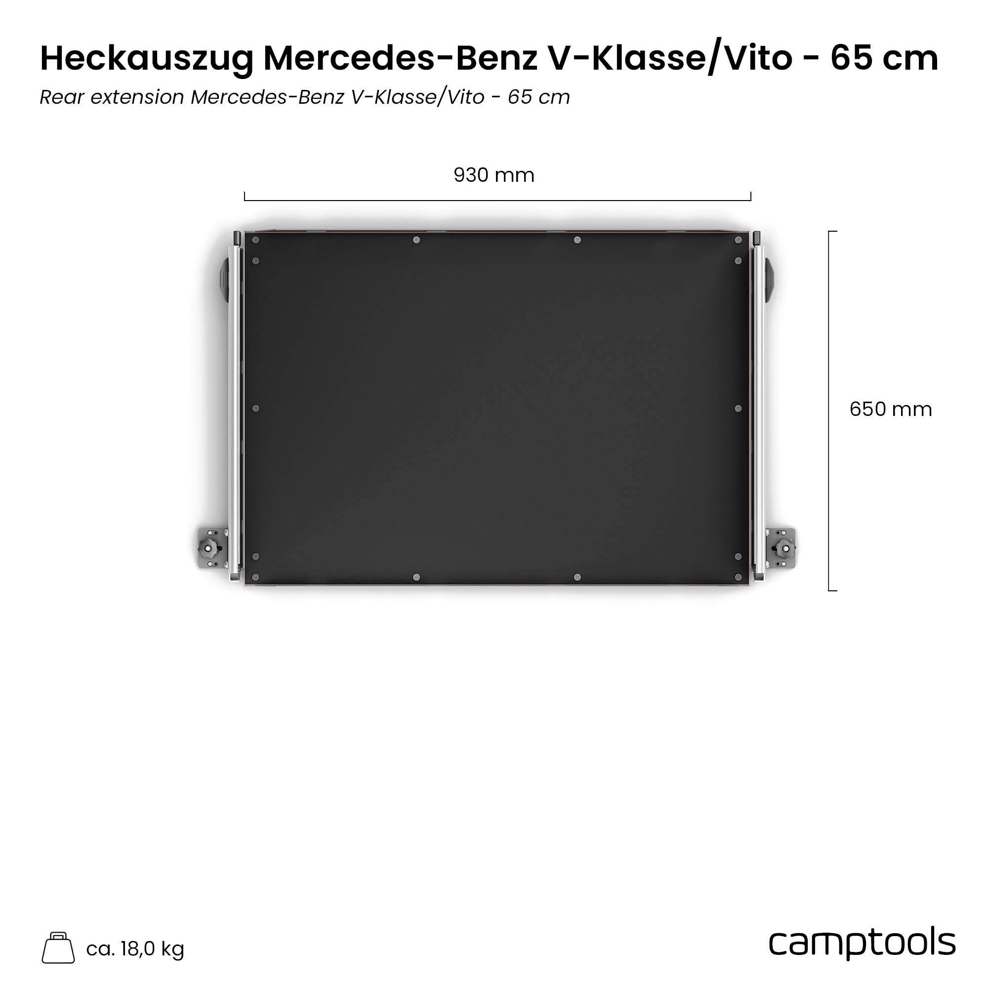 Heckauszug für Mercedes Viano W639 mit Bodenschiene