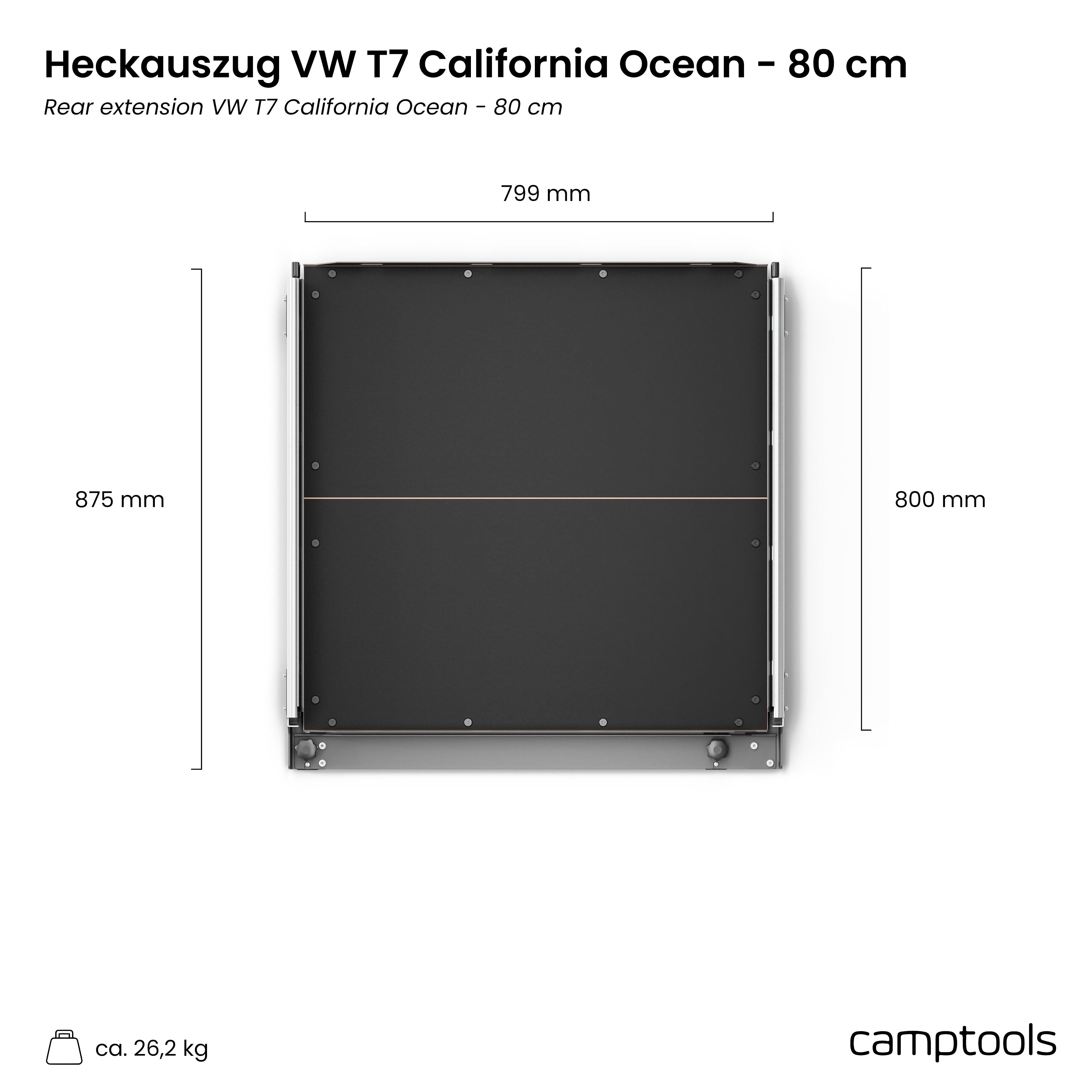 Heckauszug für VW T7 New California Coast und Ocean