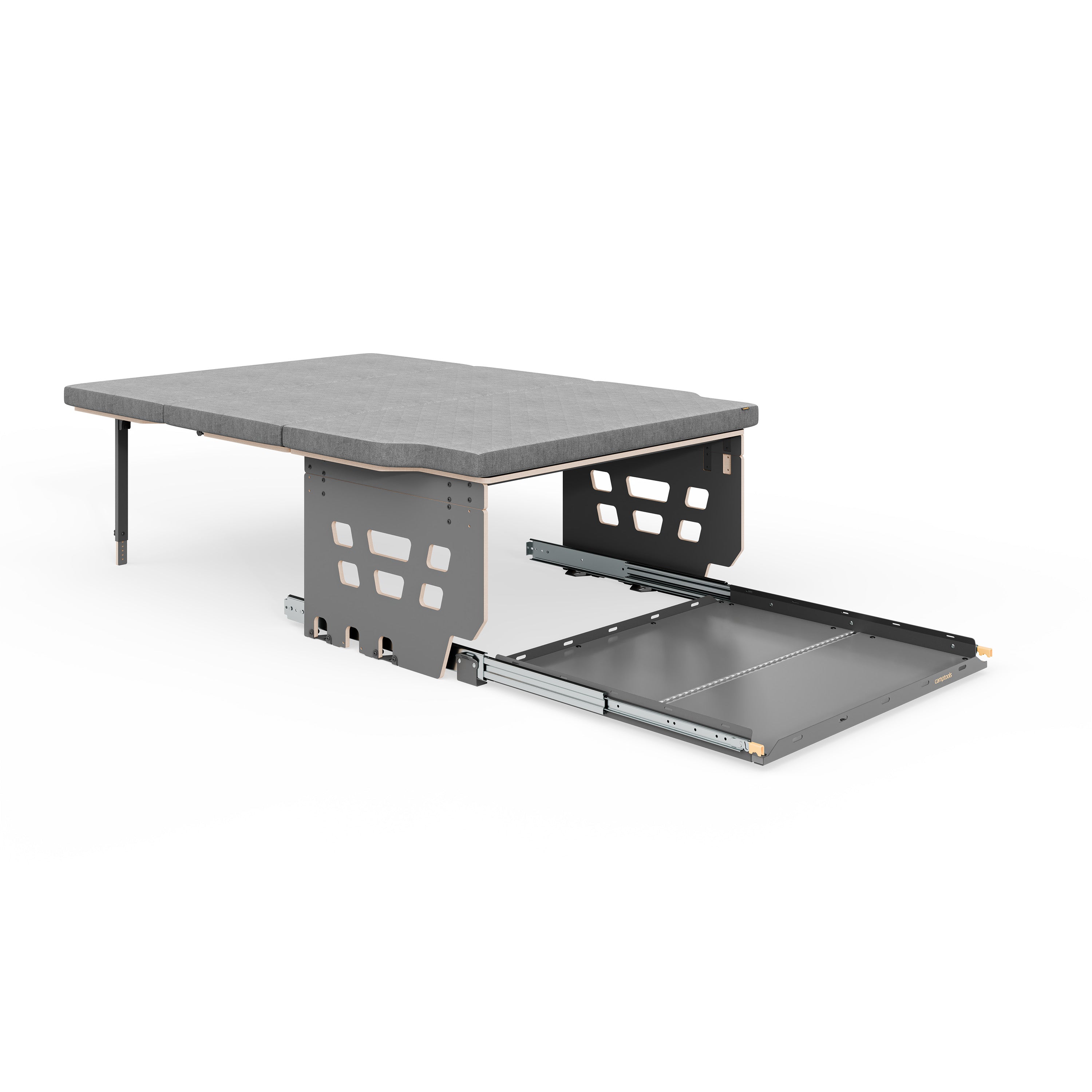 Schlaf- und Bettsystem HIGHLINE in Onyxgrau mit Schwerlastauszug