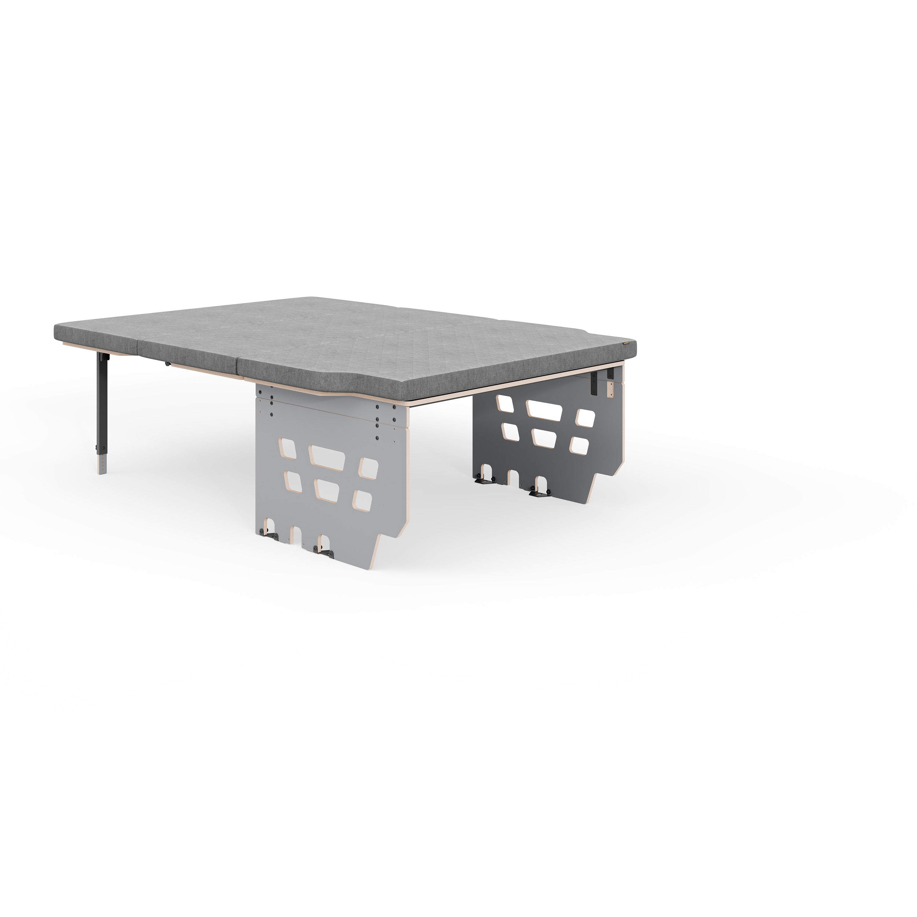 Schlaf- und Bettsystem HIGHLINE in Silbergrau mit Matratze