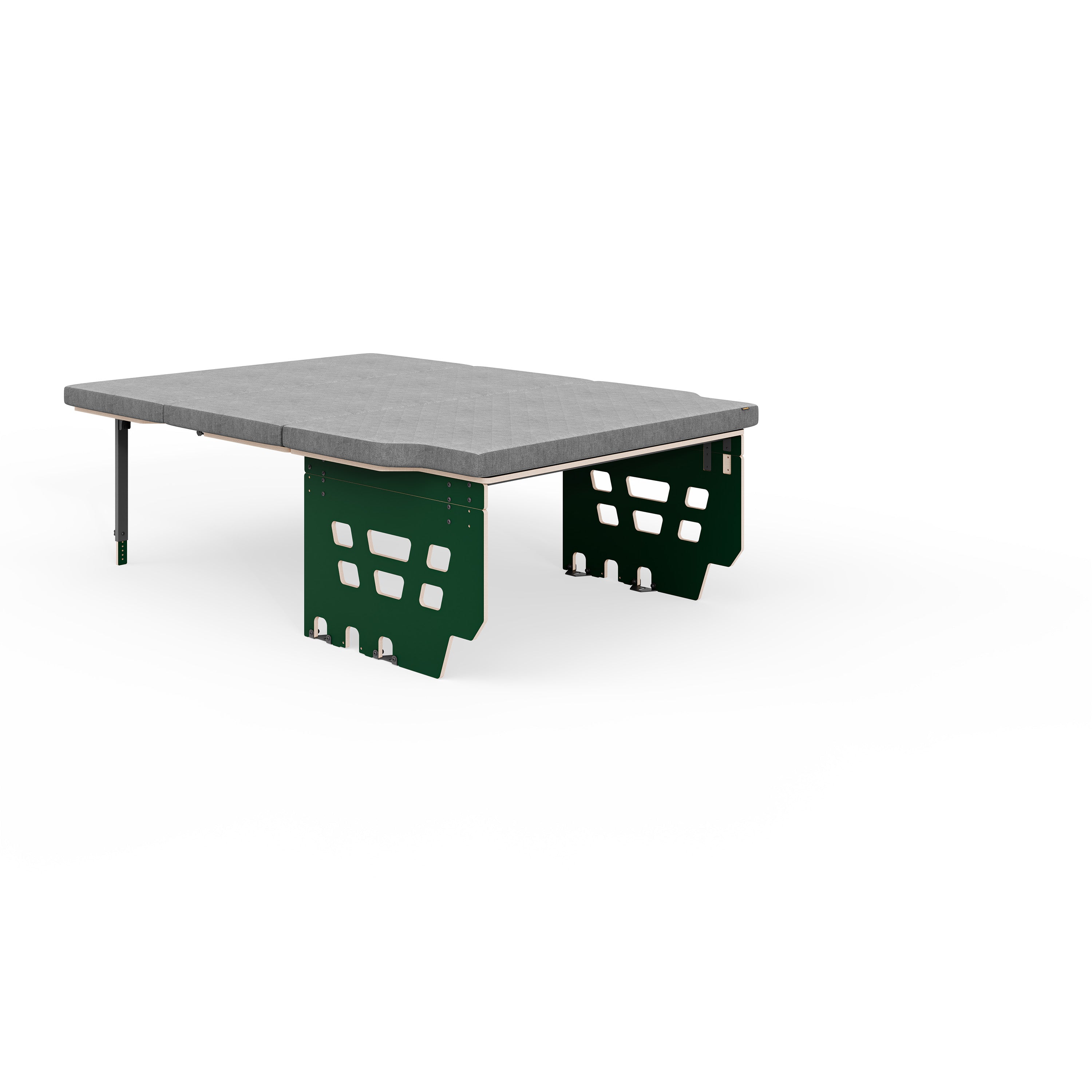 Schlaf- und Bettsystem HIGHLINE in Waldgrün mit Matratze