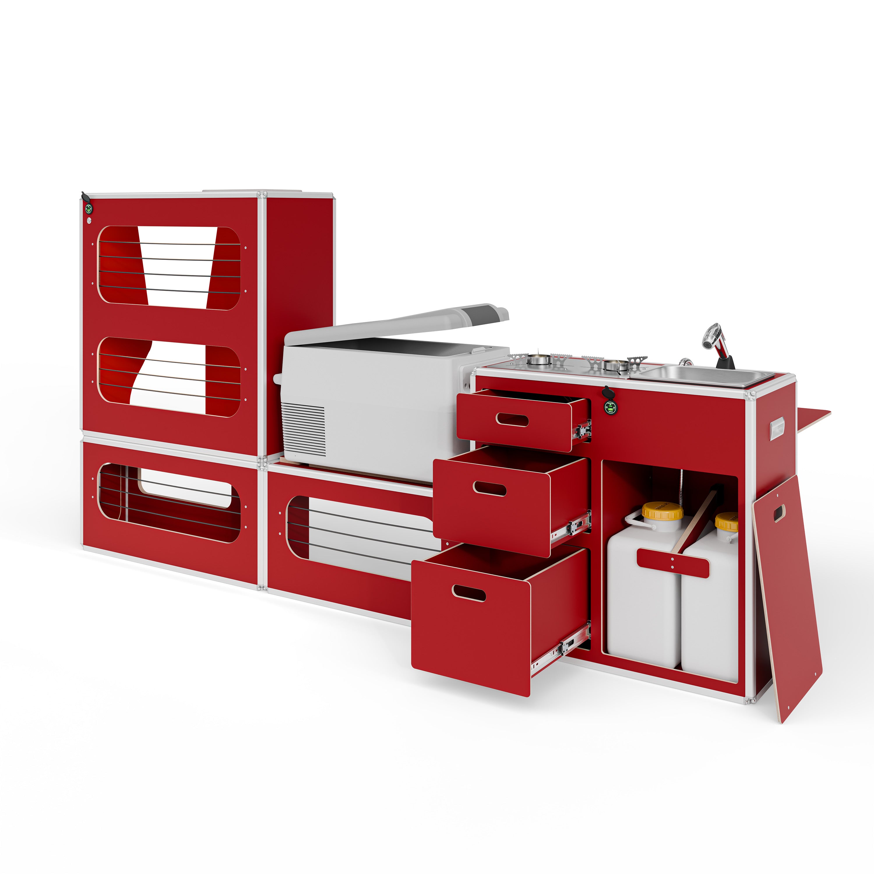 CENTERLINE Möbelzeile inklusive Küche, Schränke und Kühlbox