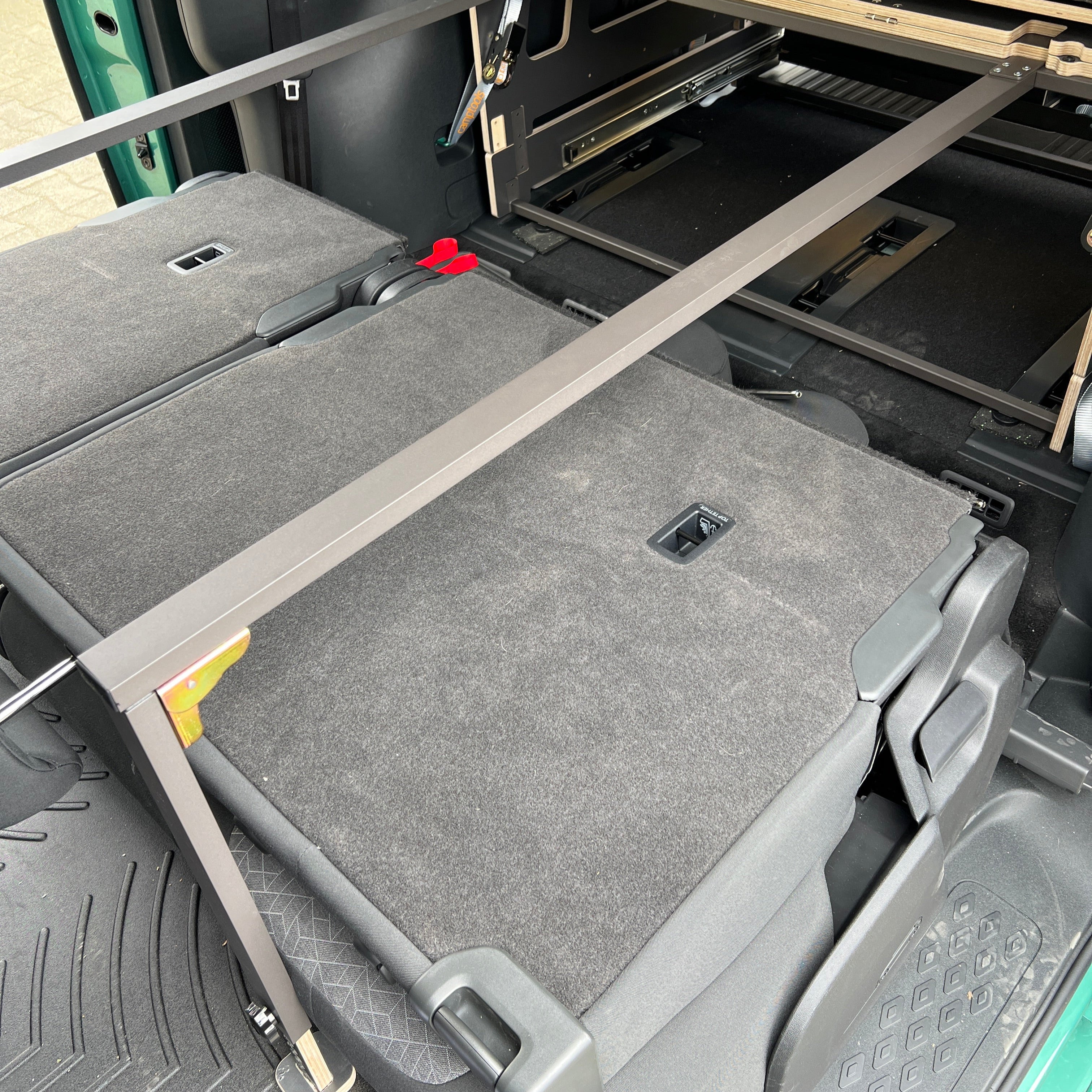 Schlafsystem mit Sitzen im VW Id. Buzz