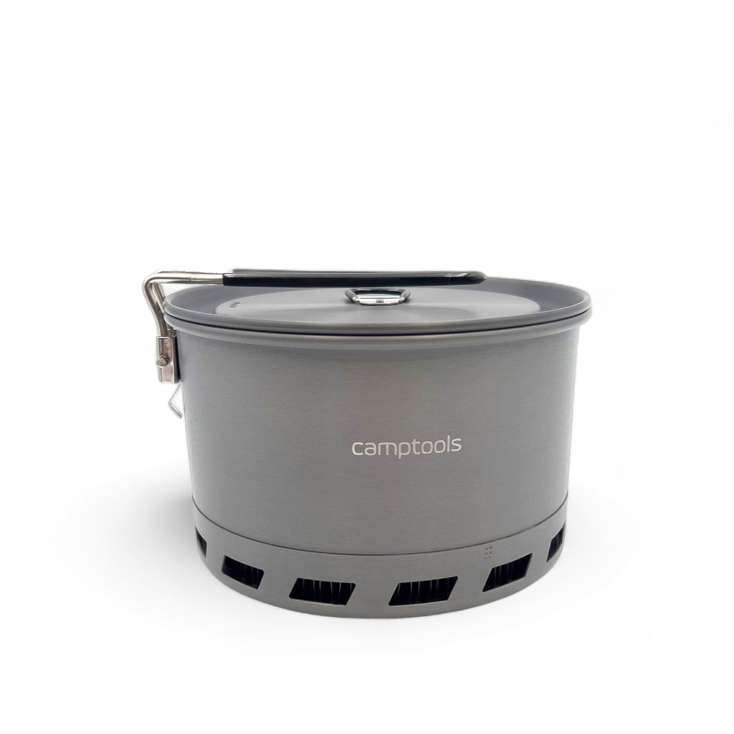 Kochtopf Camping aus Aluminium in grau