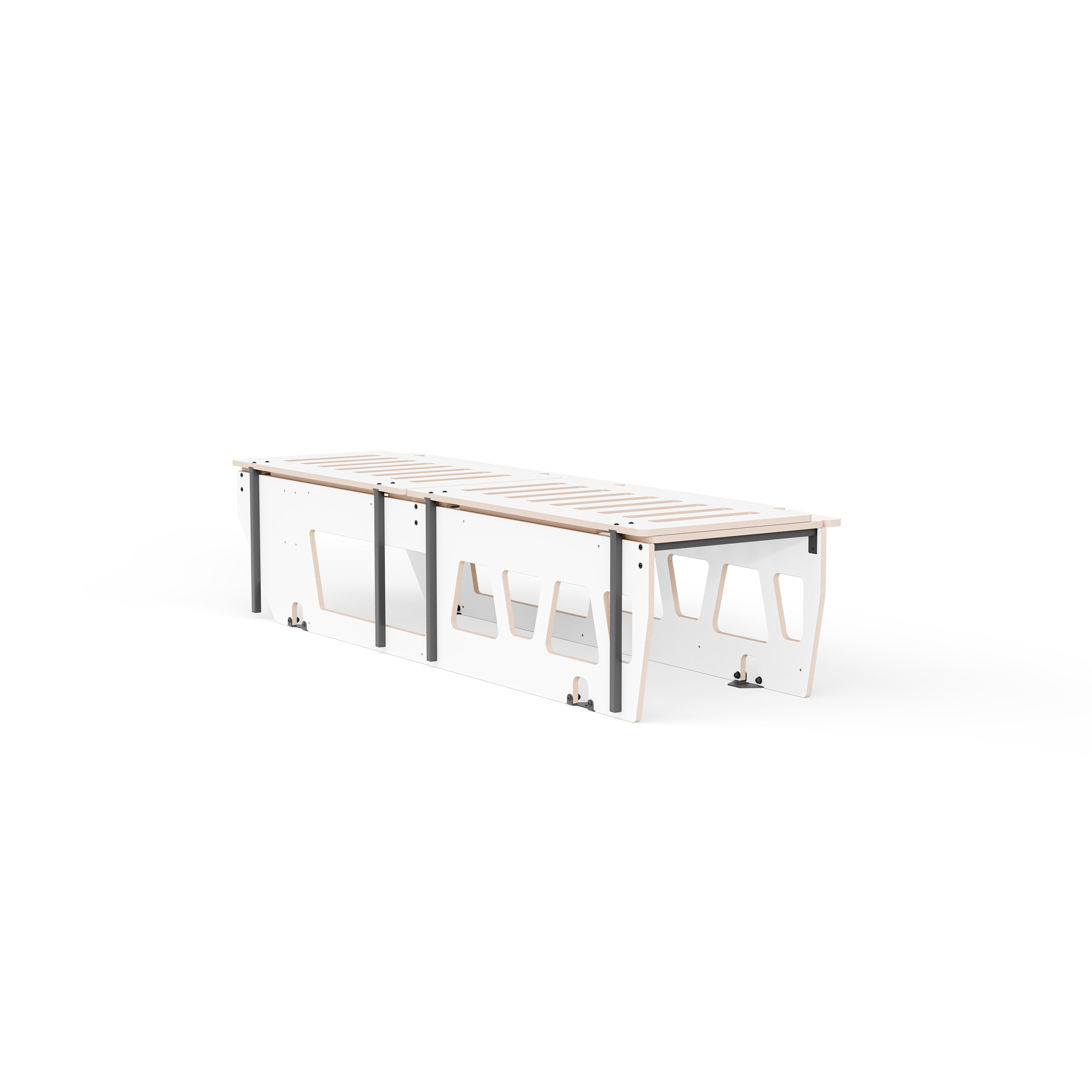 Einzel- und Doppelbett SINGLE-DOUBLE für Vans, Kastenwagen und Hochdachkombis in Signalweiß