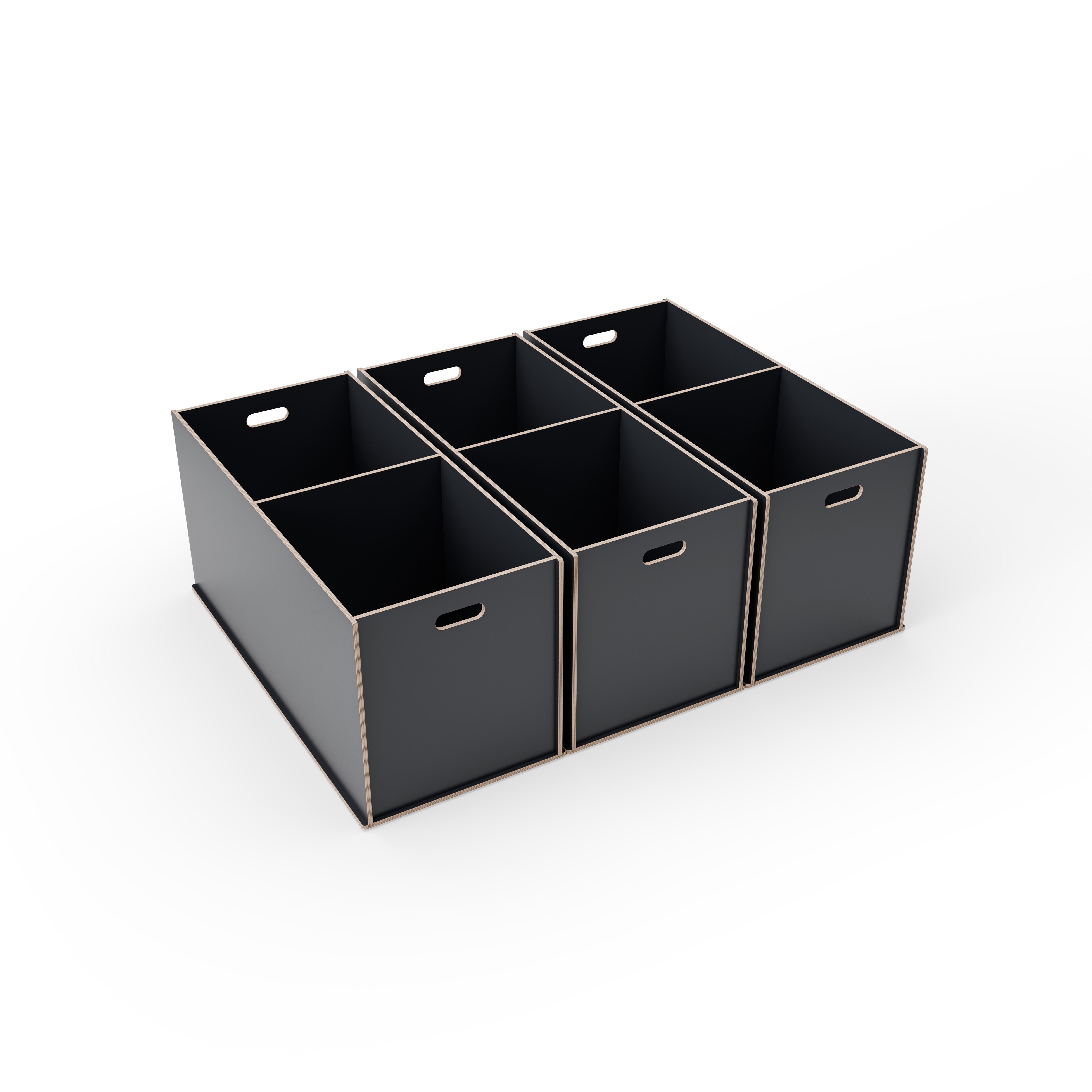 Staukiste groß mit zwei Fächern in verschiedenen Farben aus Holz