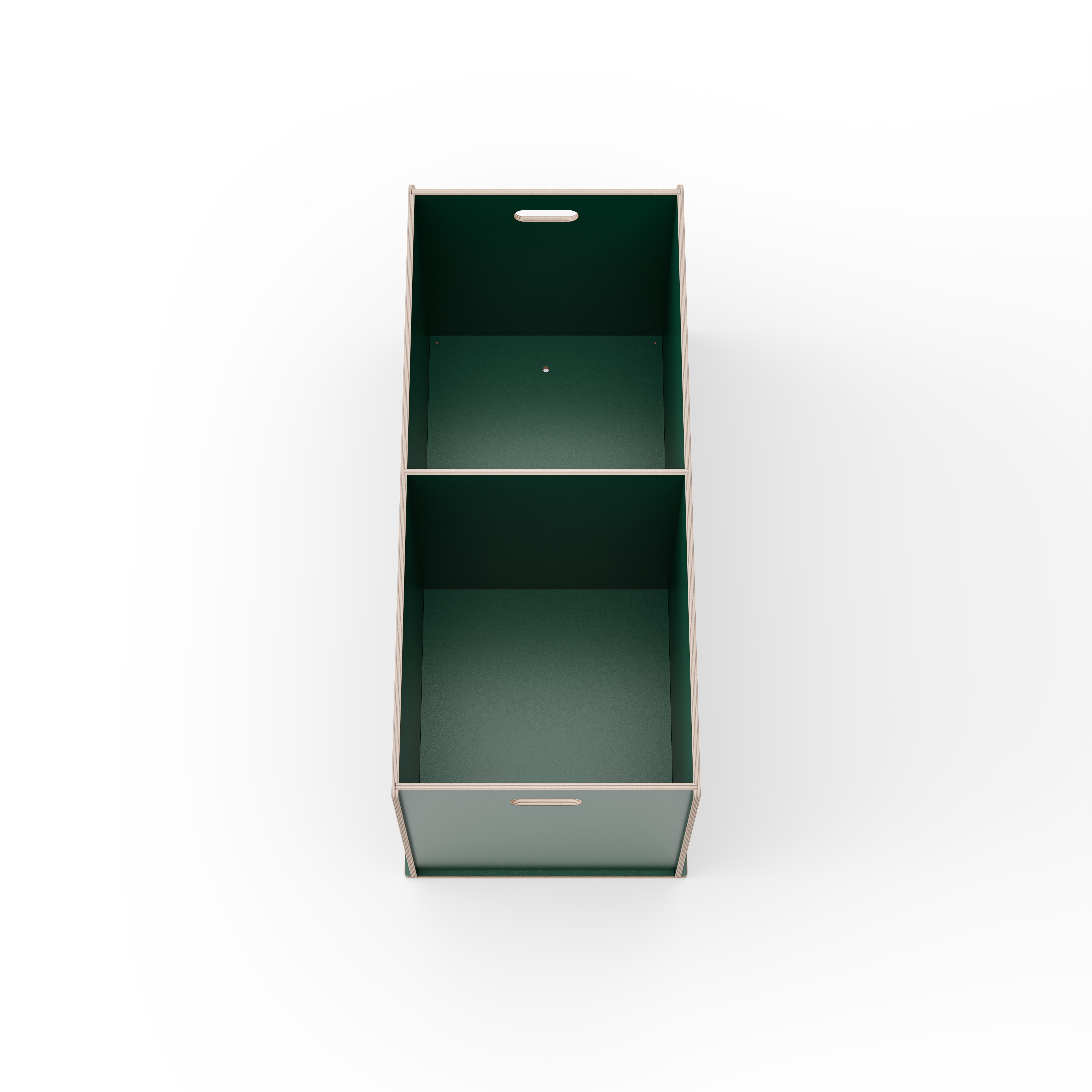 Staukiste groß mit zwei Fächern in verschiedenen Farben aus Holz