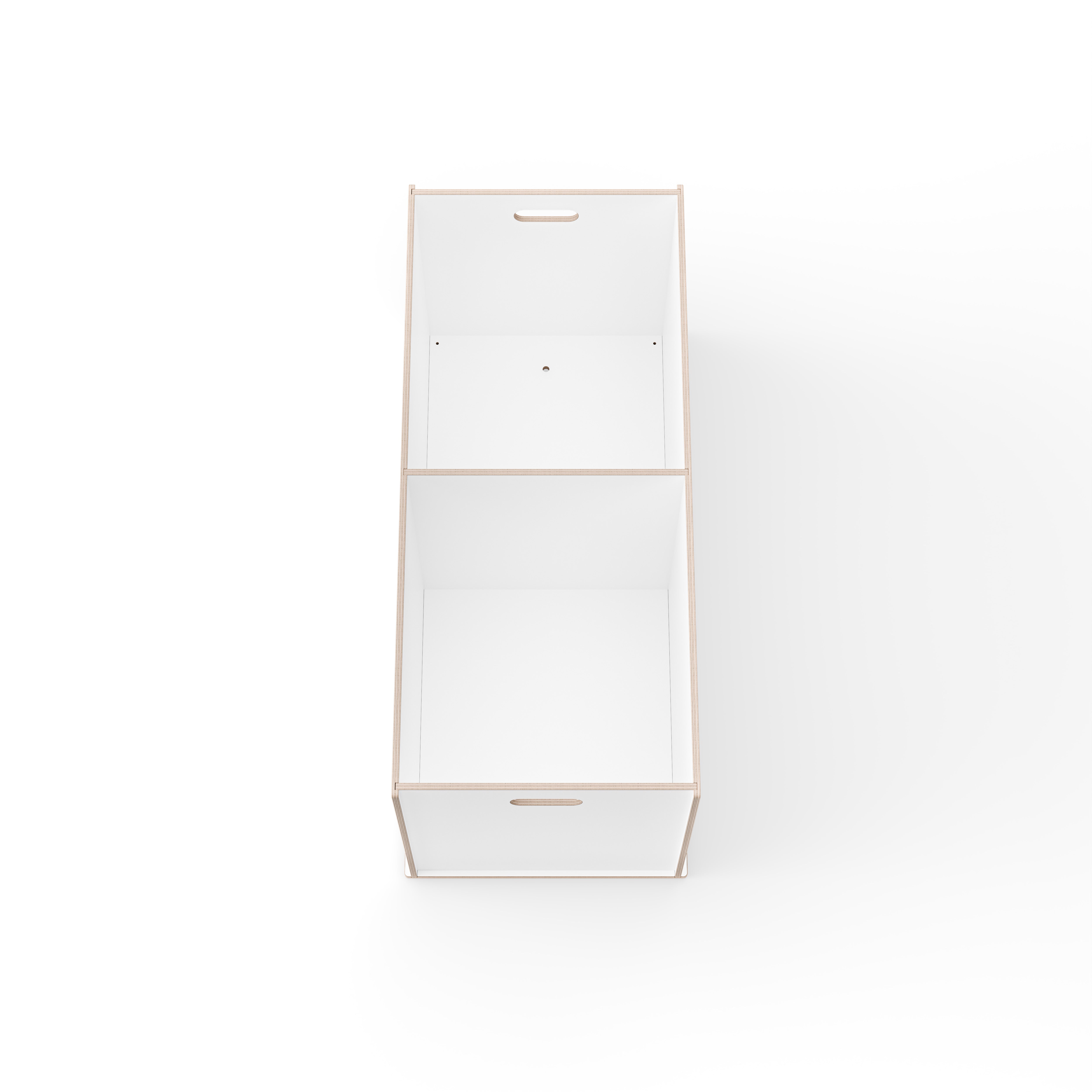 Staukiste groß mit zwei Fächern in verschiedenen Farben aus Holz