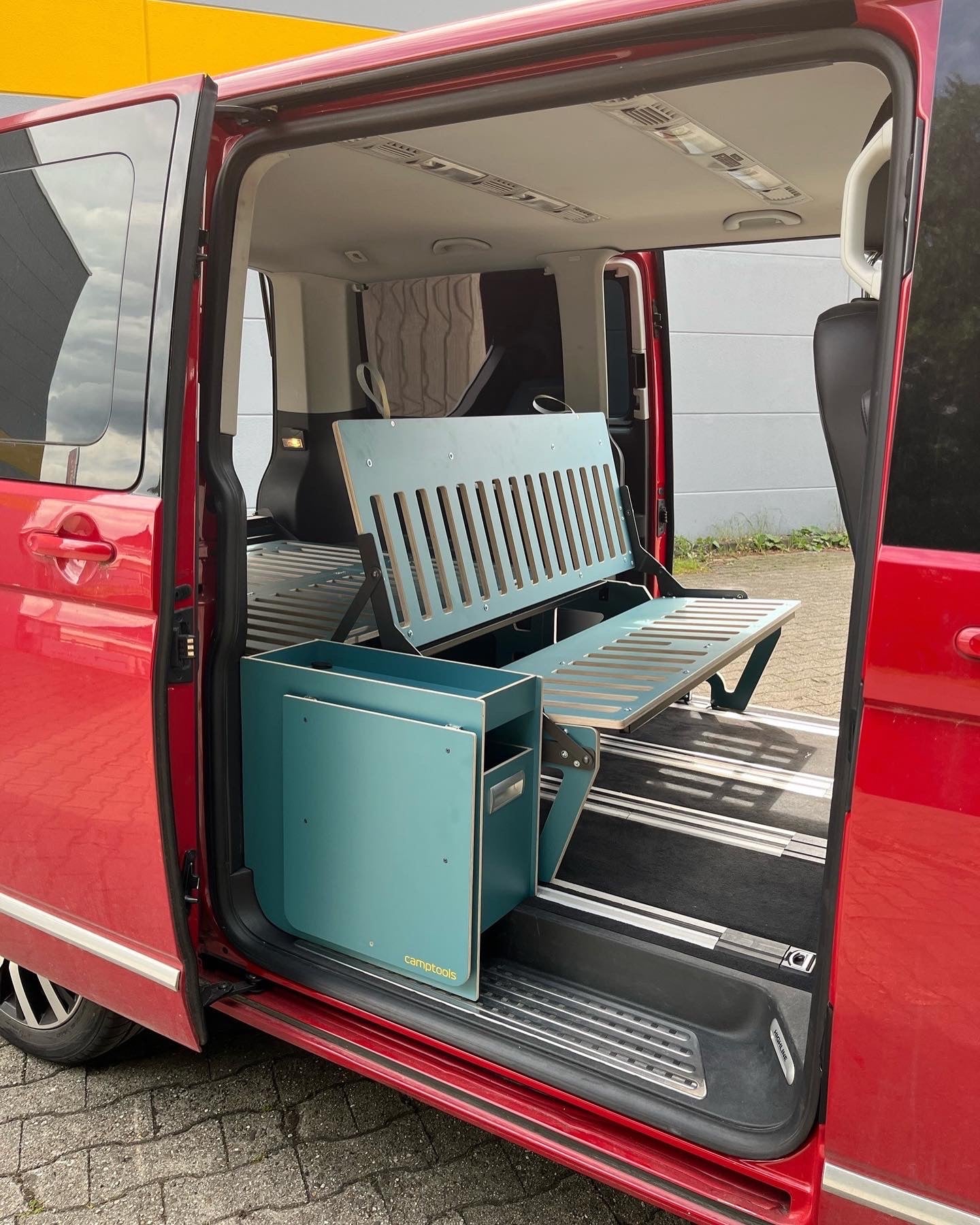 "Ravioli" - side cabinet with folding table for VW T6/ T6.1 Multivan