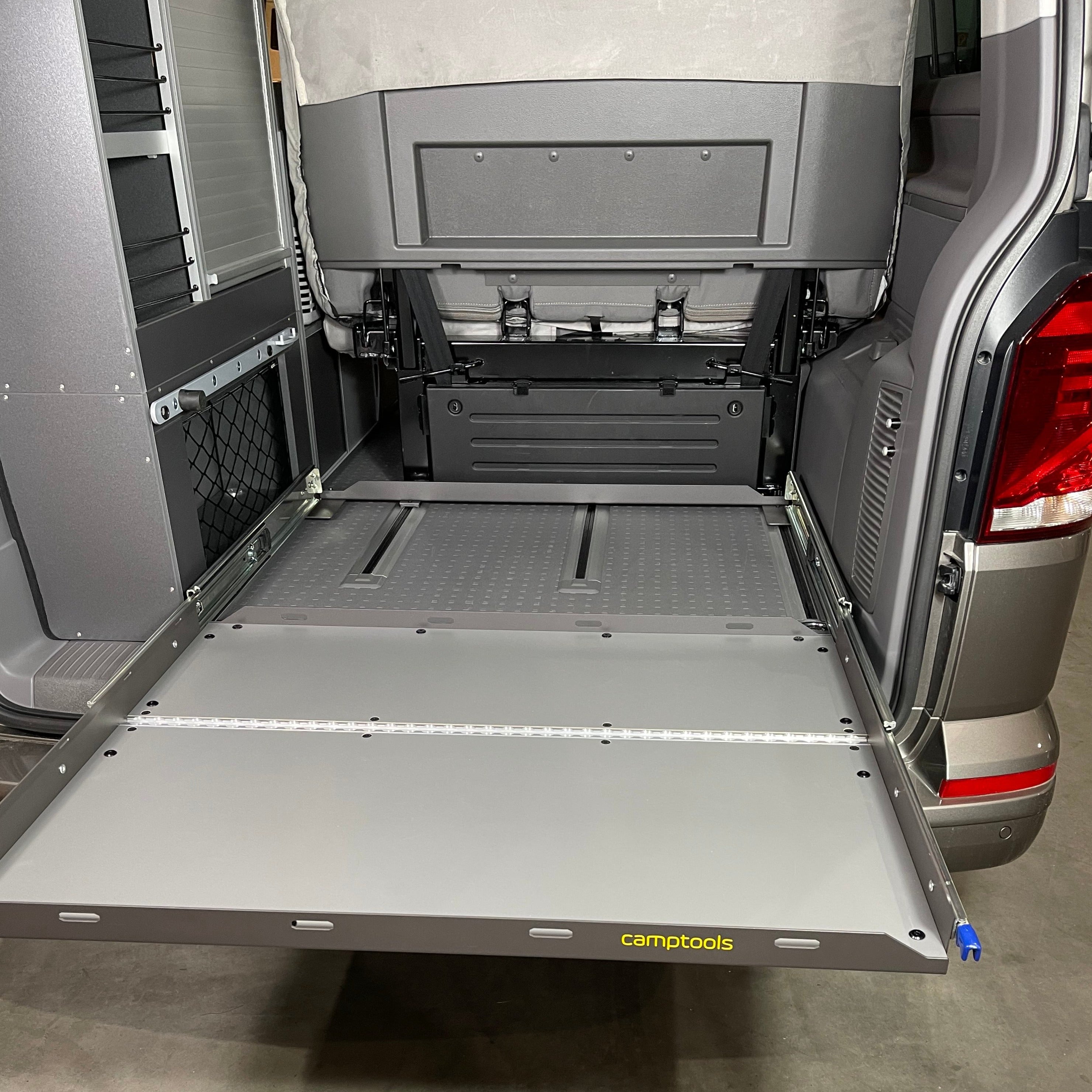 Heckauszug für VW T5, T6 & T6.1 California Ocean, Coast und Beach mit Staukiste