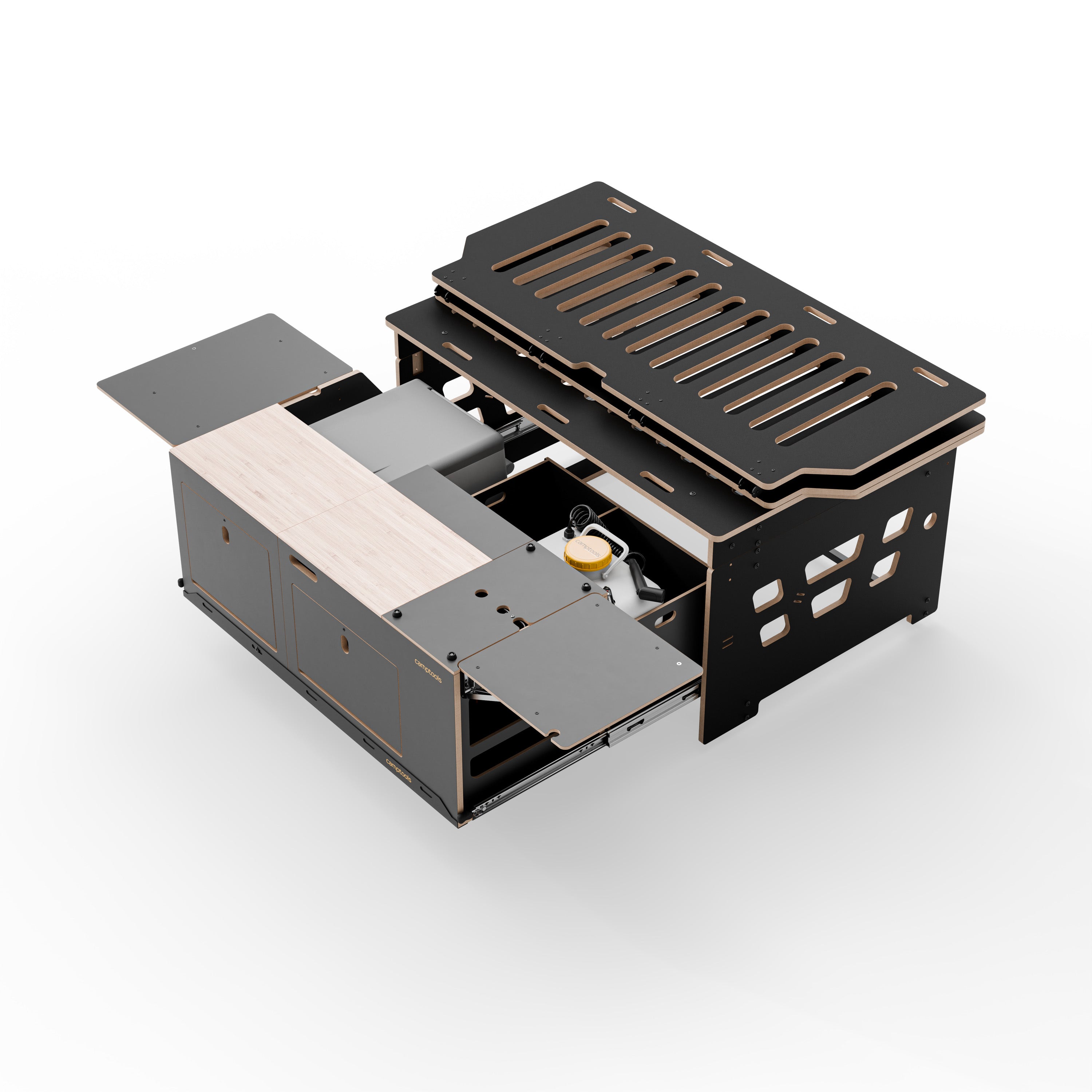 COSLEE Komplettset inkl. Küchenmodul, Wassersystem und Kühlbox