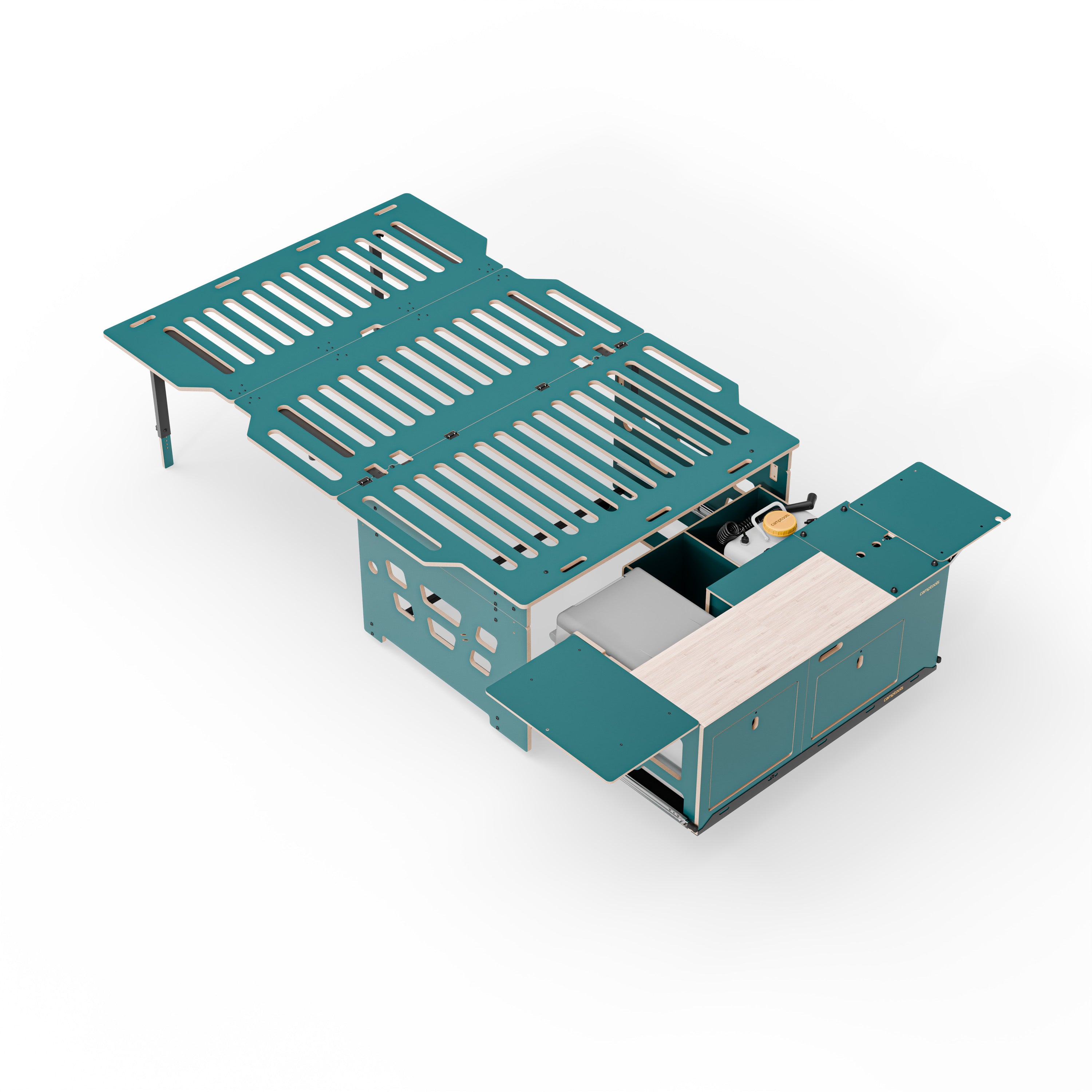 COSLEE Komplettset inkl. Küchenmodul, Wassersystem und Kühlbox