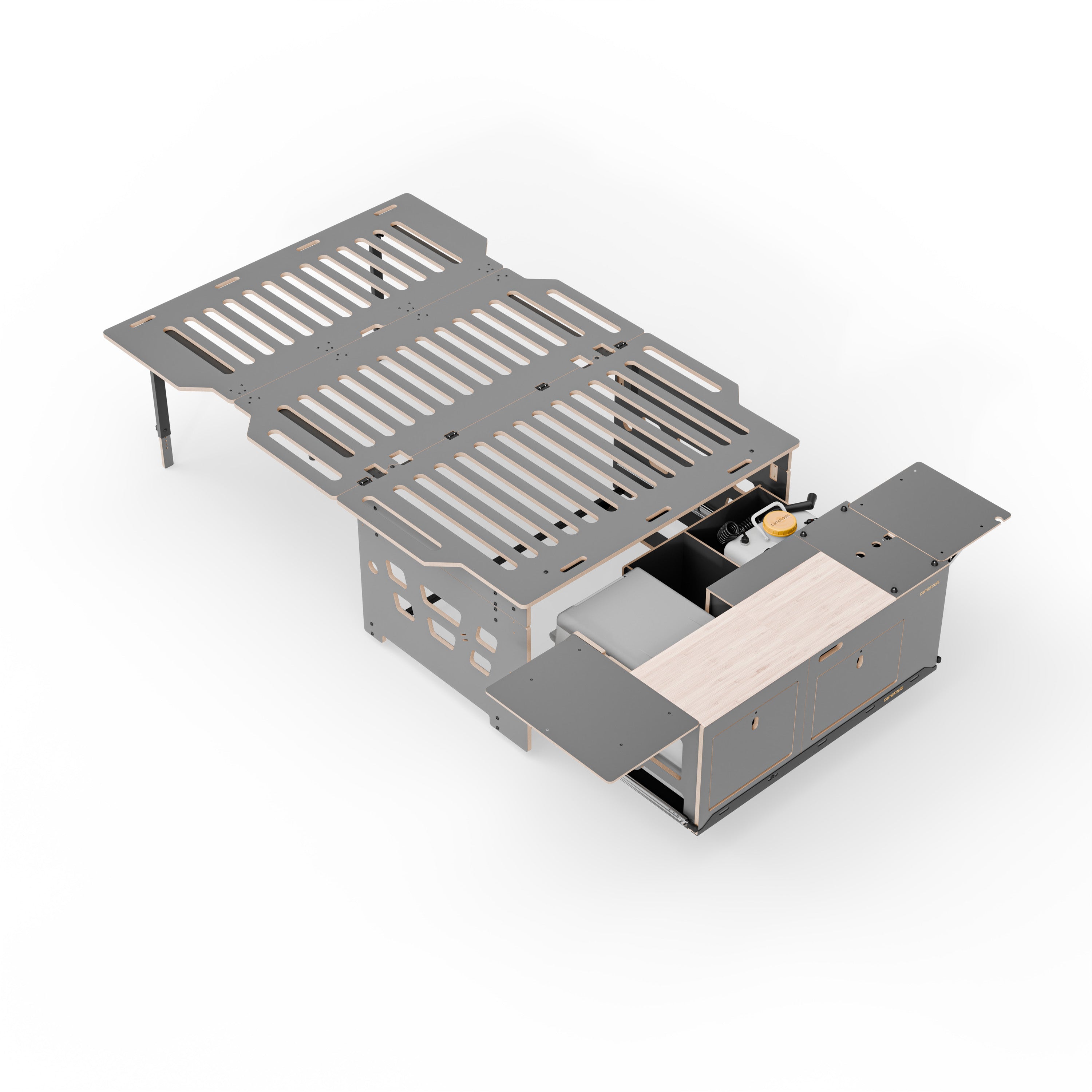COSLEE Komplettset inkl. Küchenmodul, Wassersystem und Kühlbox