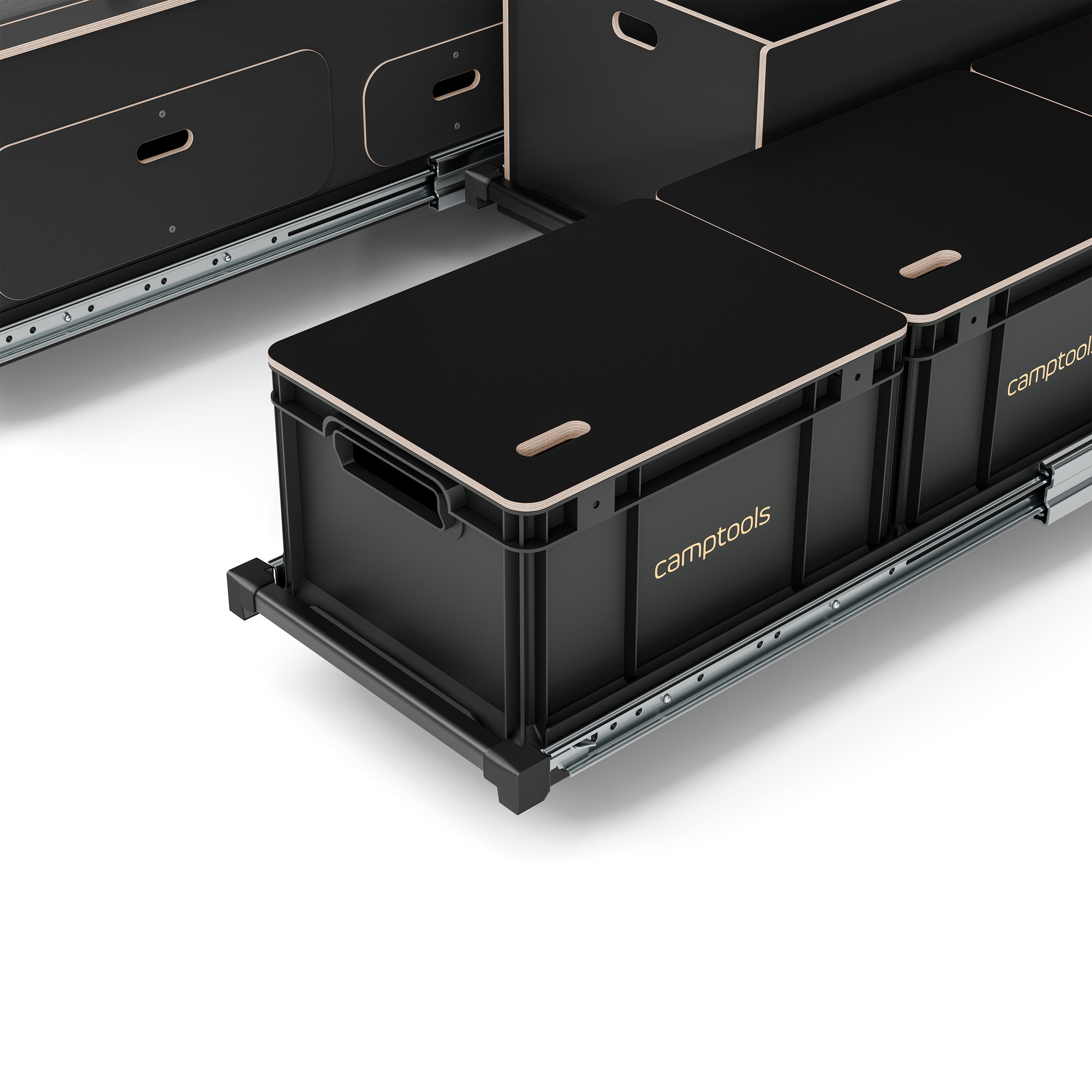 BENCH2 Komplettset inkl. Küchenmodul, Wassersystem und Kühlbox