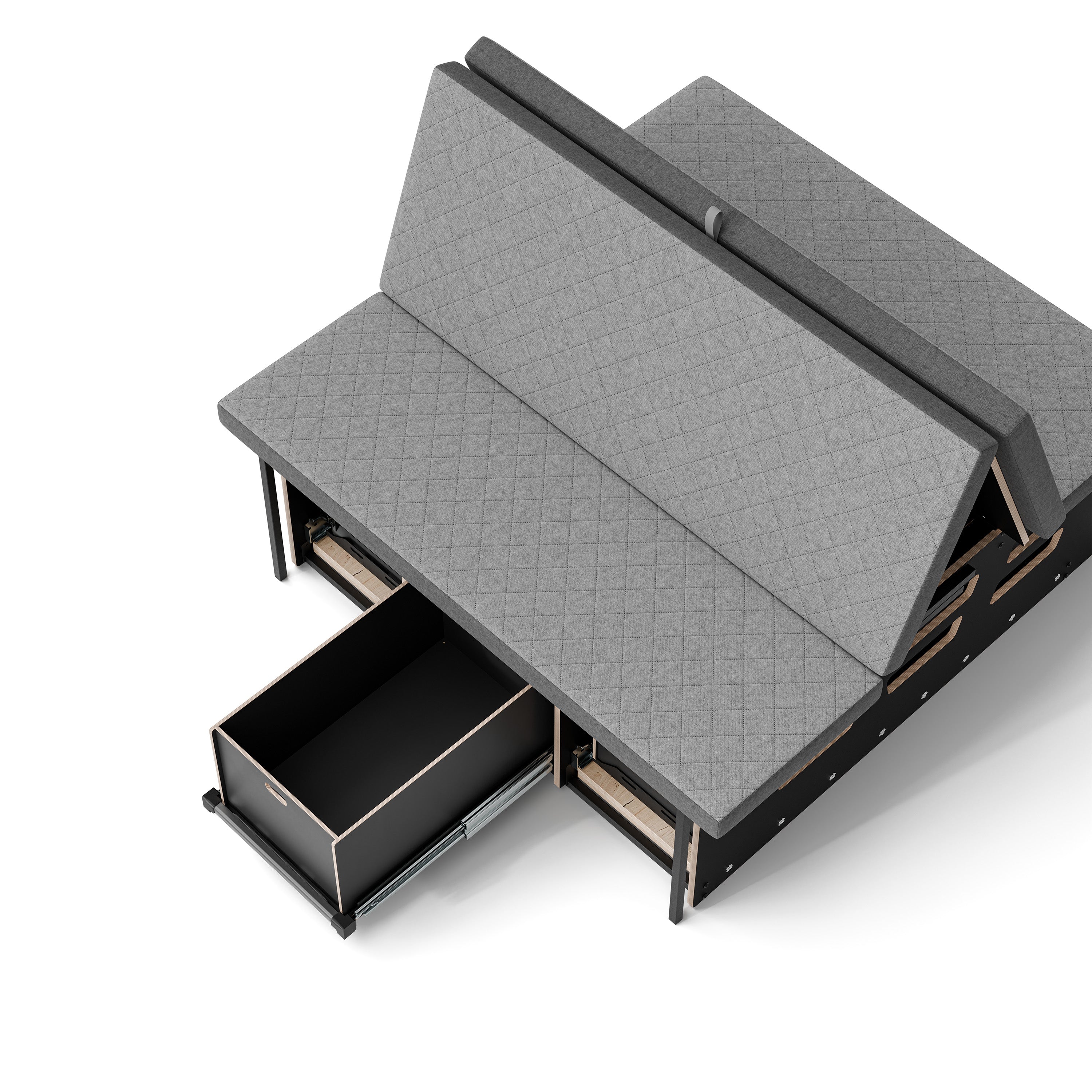BENCH2 Komplettset inkl. Küchenmodul, Wassersystem und Kühlbox