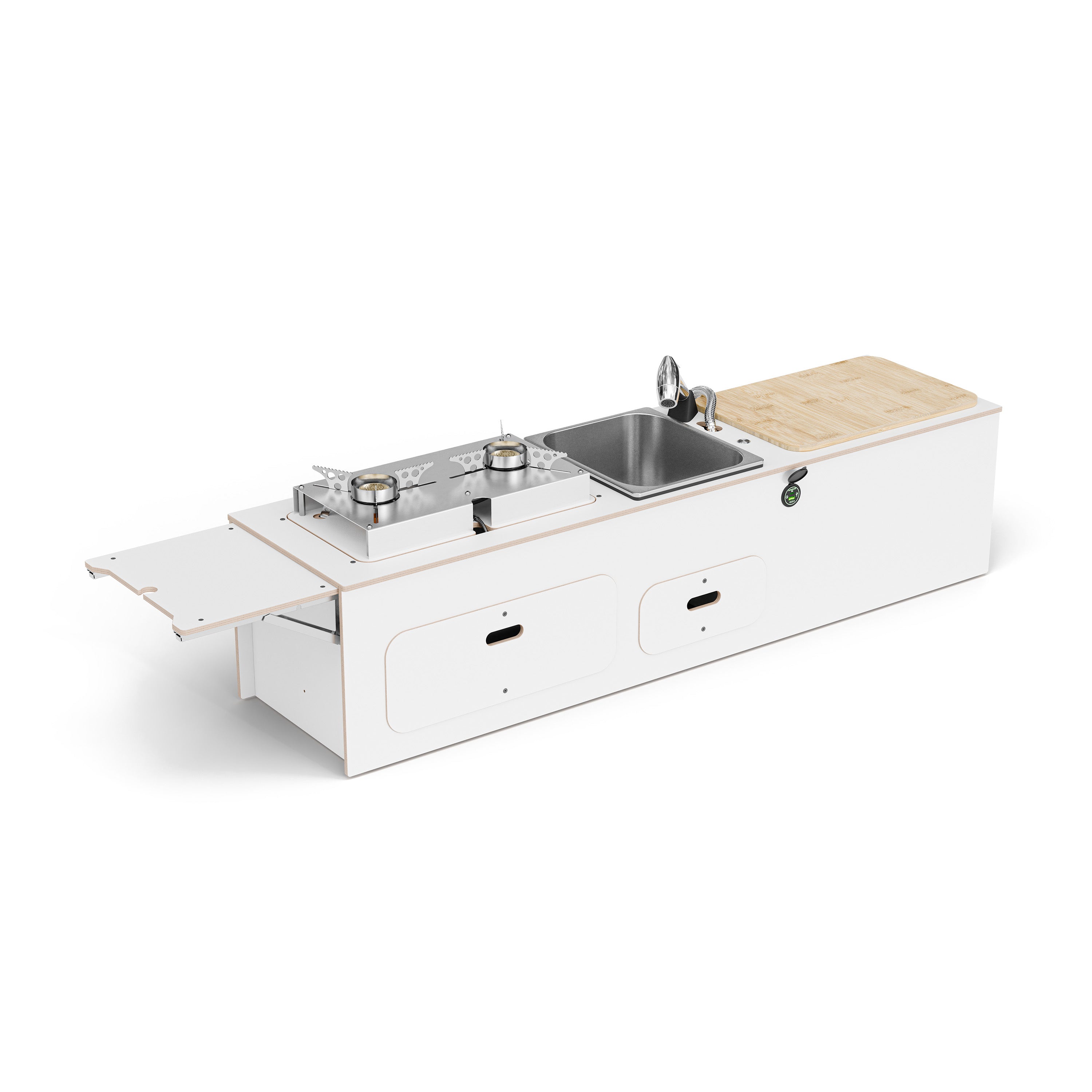 BENCH2 Küchenbox inkl. Gaskocher, Spülbecken und Wassersystem