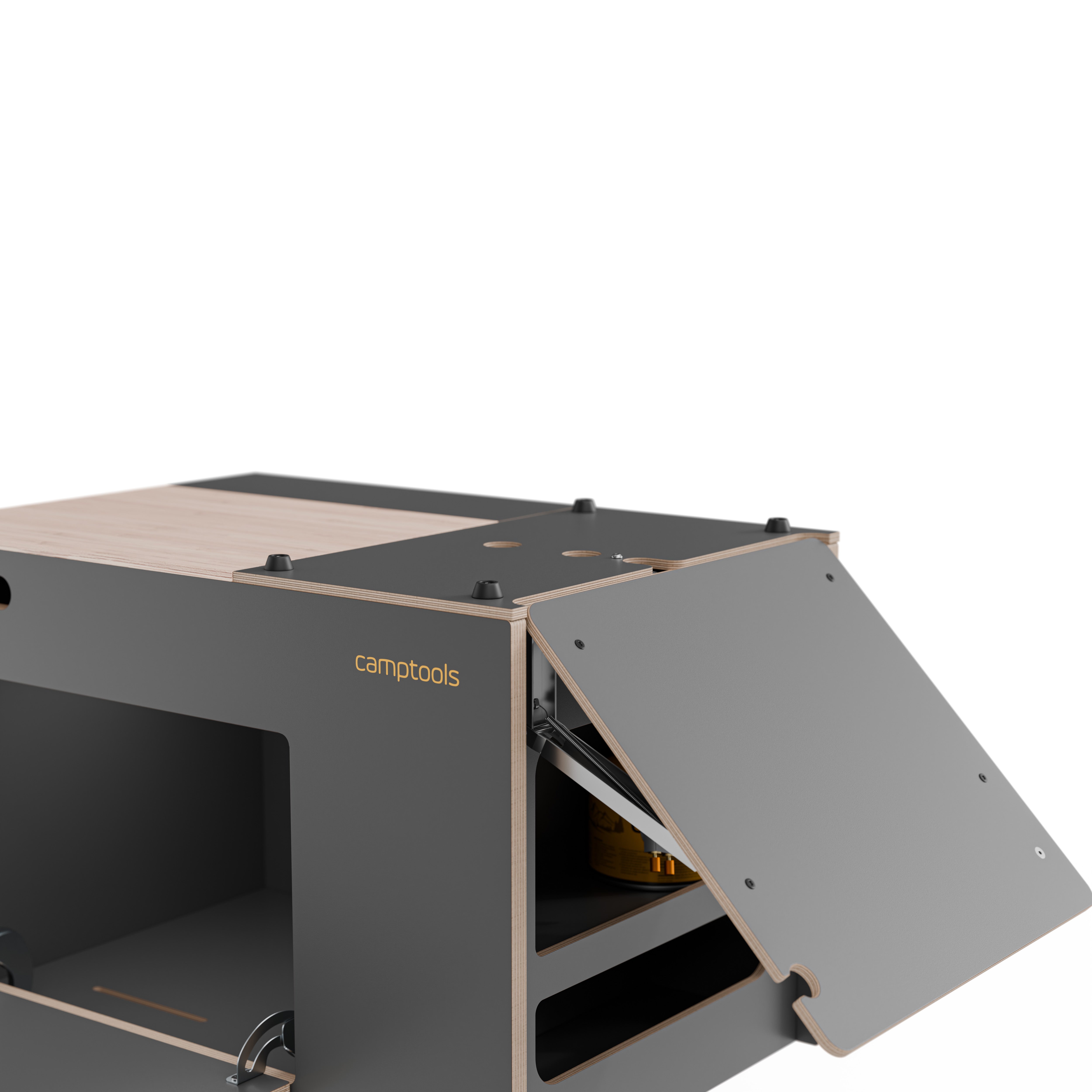 COBO Küchenbox und Kochbox mit Gaskocher im Euroboxformat