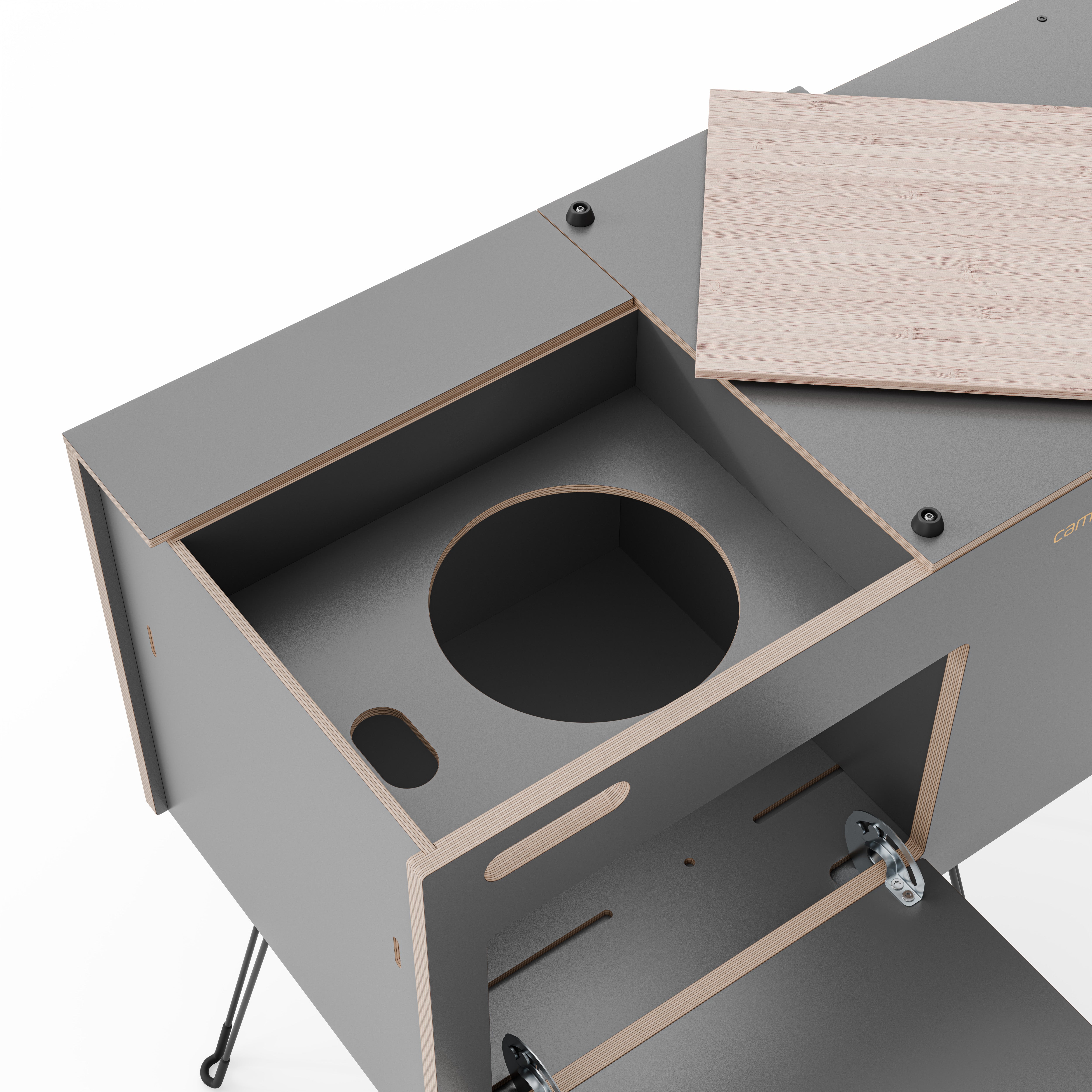 COBO Küchenbox und Kochbox mit Gaskocher im Euroboxformat