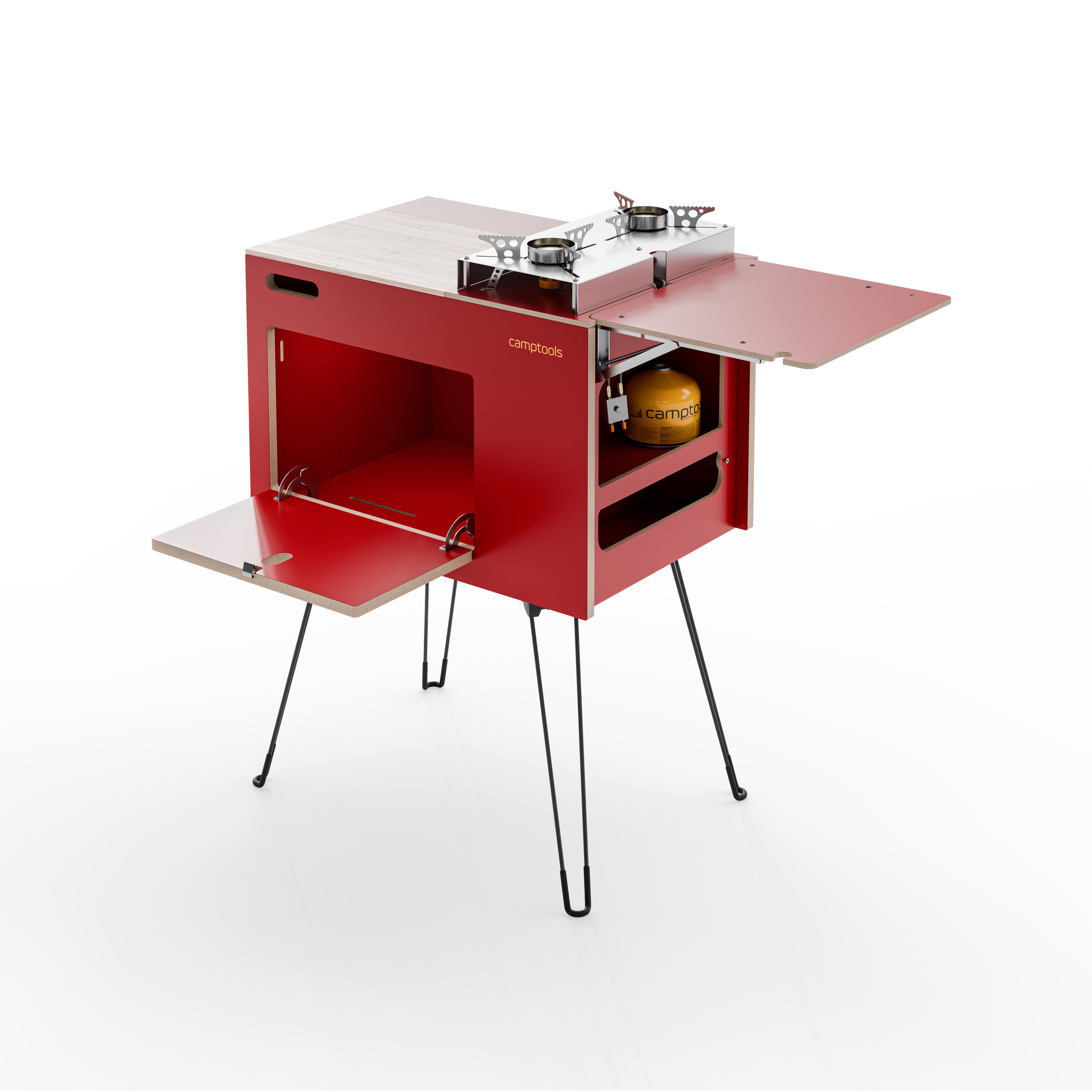 COBO Küchenbox und Kochbox mit Gaskocher im Euroboxformat