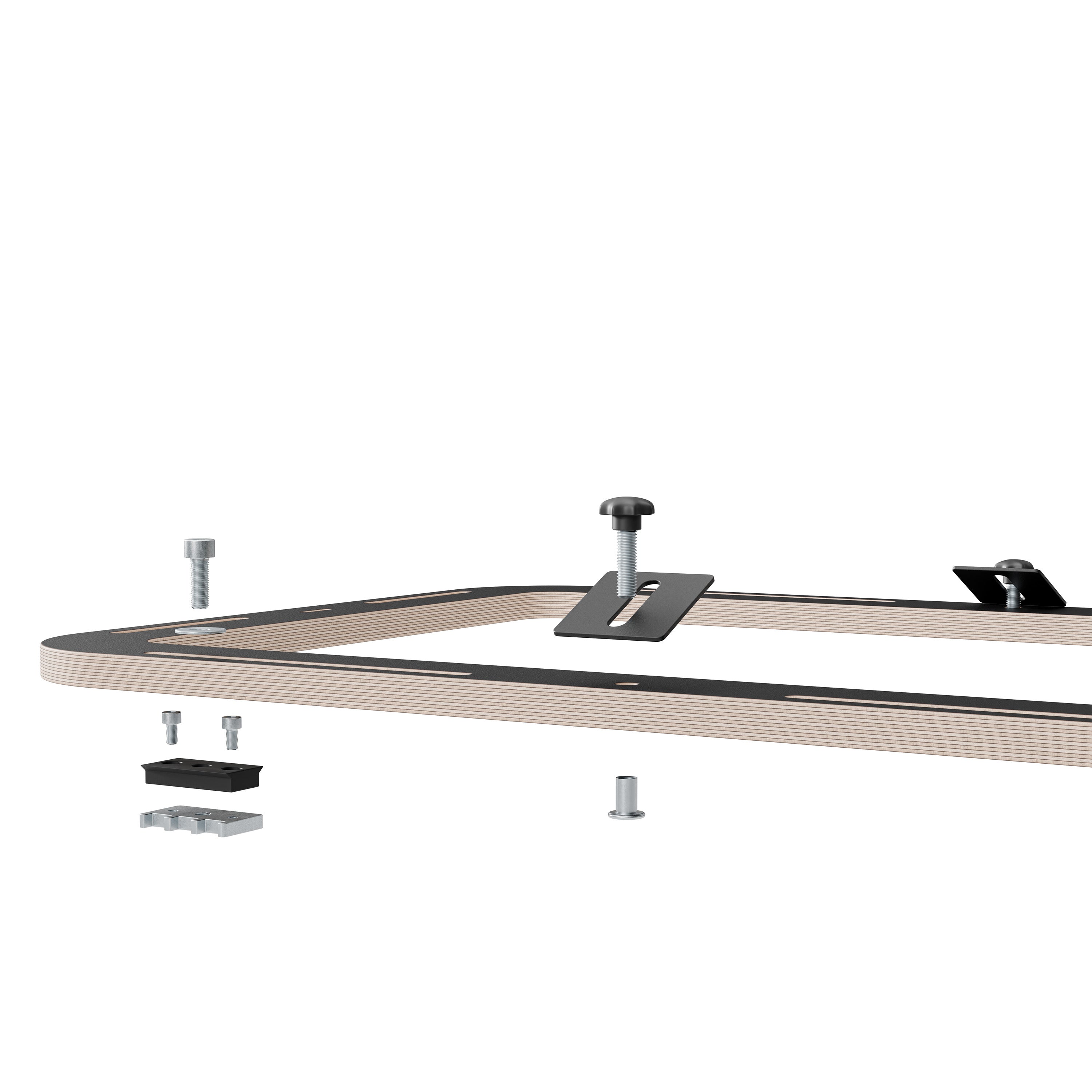 Halterung Bodenschiene für Trenntoiletten (wie Boxio) und Euroboxen