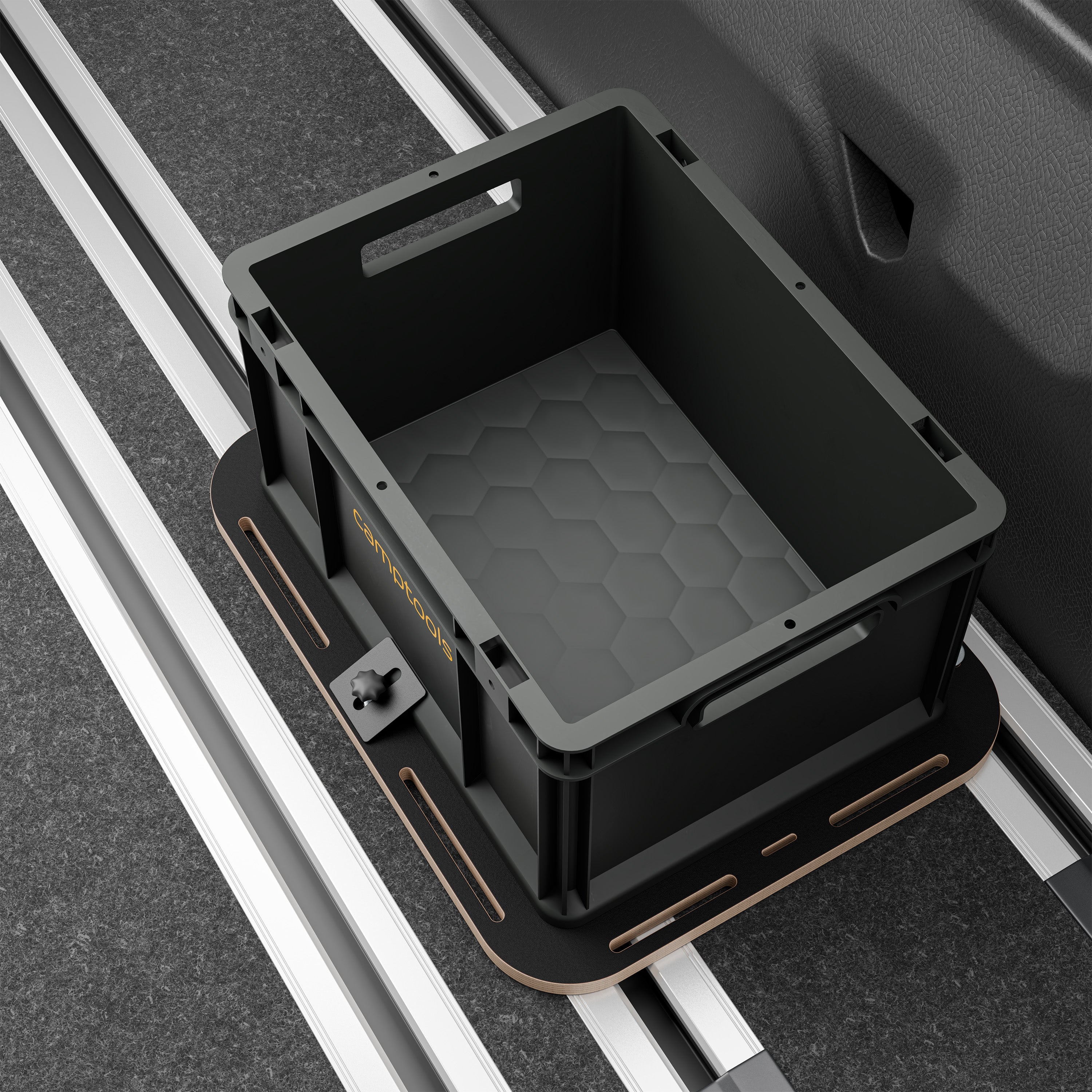 Halterung Bodenschiene für Trenntoiletten (wie Boxio) und Euroboxen