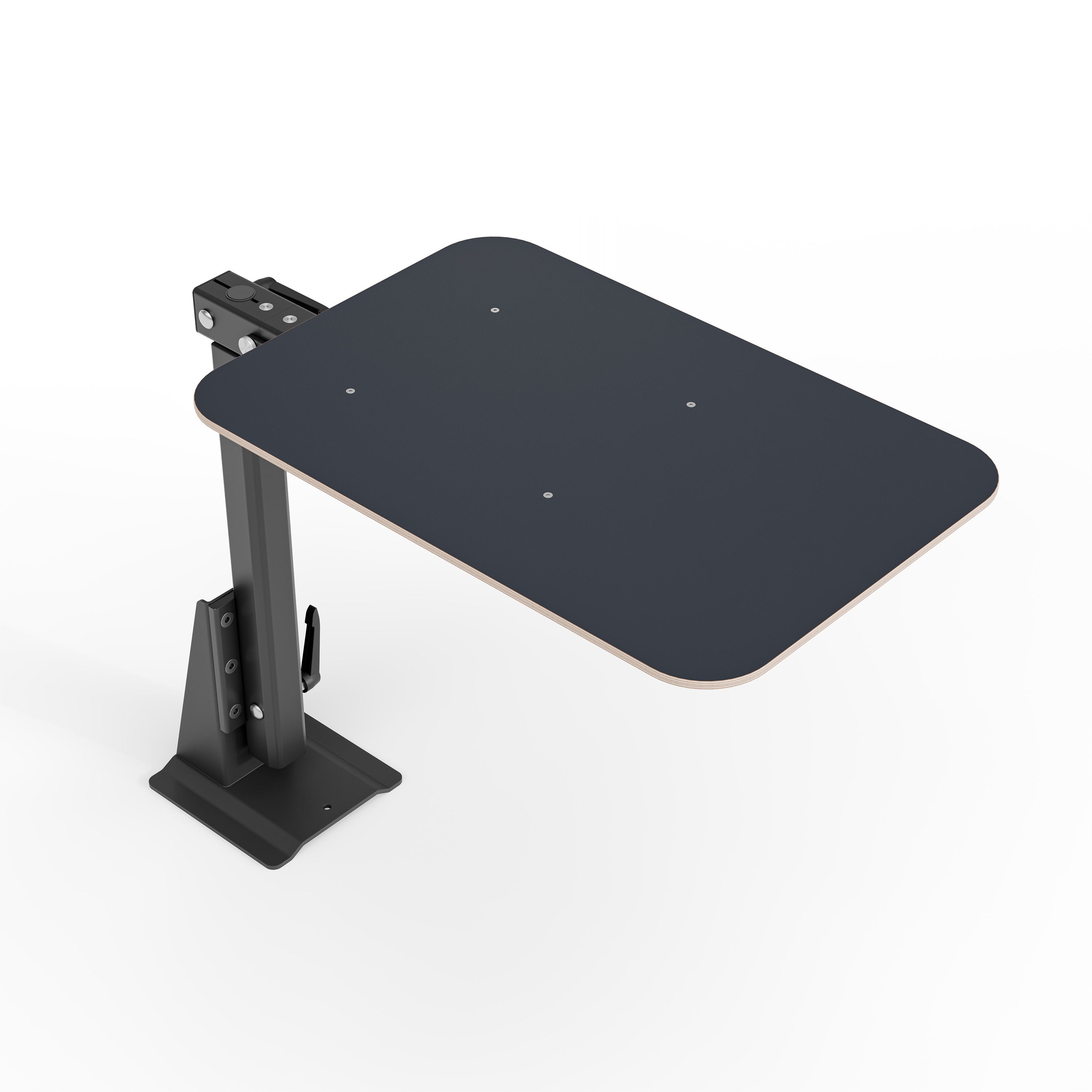 Tisch passend für alle Bodenschienen und Bodenplatte - klappbar, faltbar und schwenkbar - Büro und Camping im Van