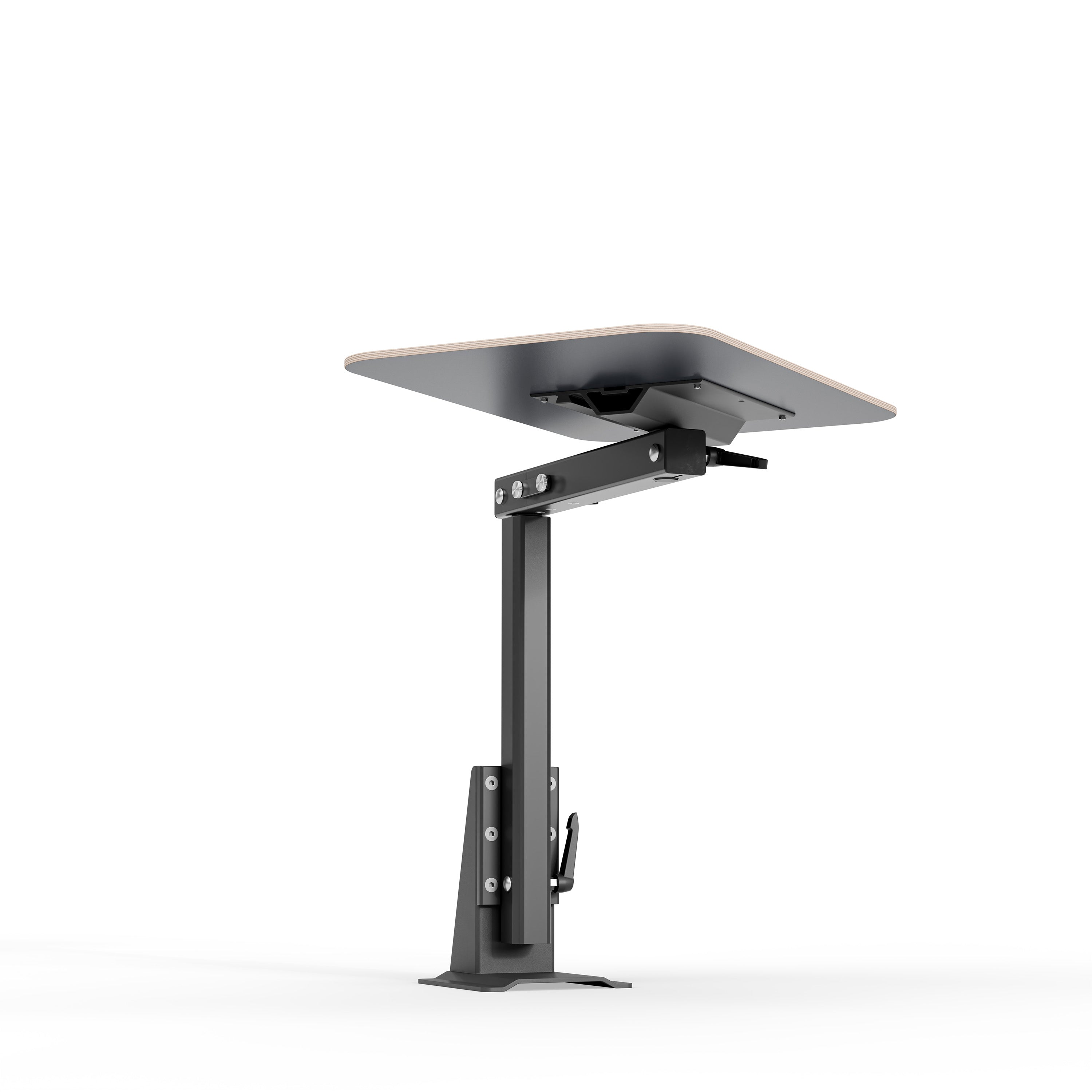 Tisch passend für alle Bodenschienen und Bodenplatte - klappbar, faltbar und schwenkbar - Büro und Camping im Van