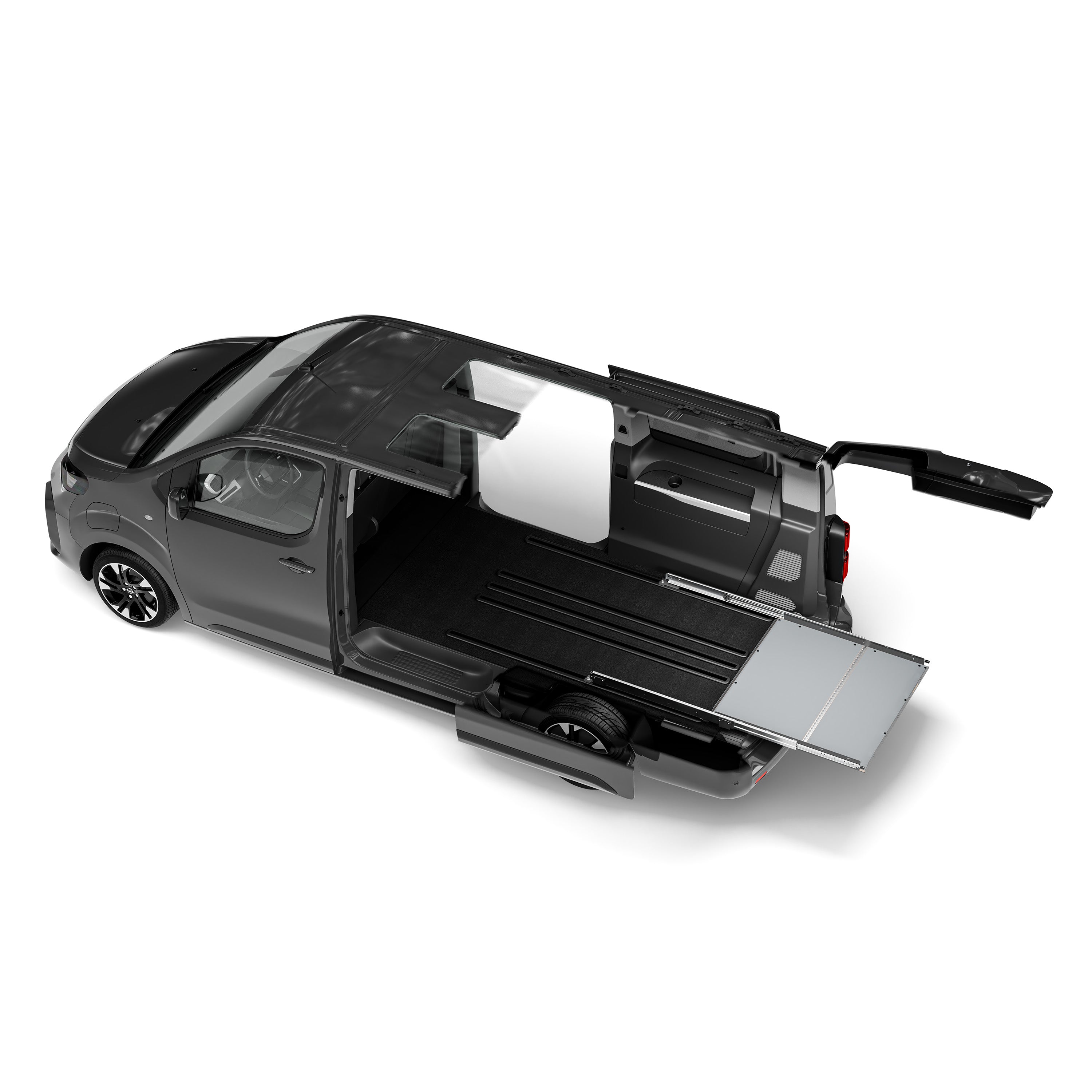 Heckauszug Opel Zafira Life mit Bodenschienen