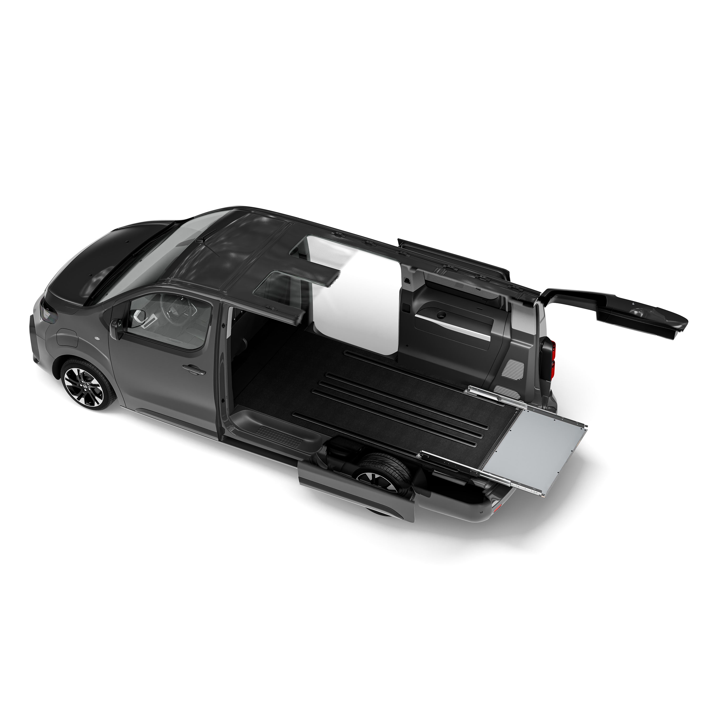 Heckauszug Opel Zafira Life mit Bodenschienen