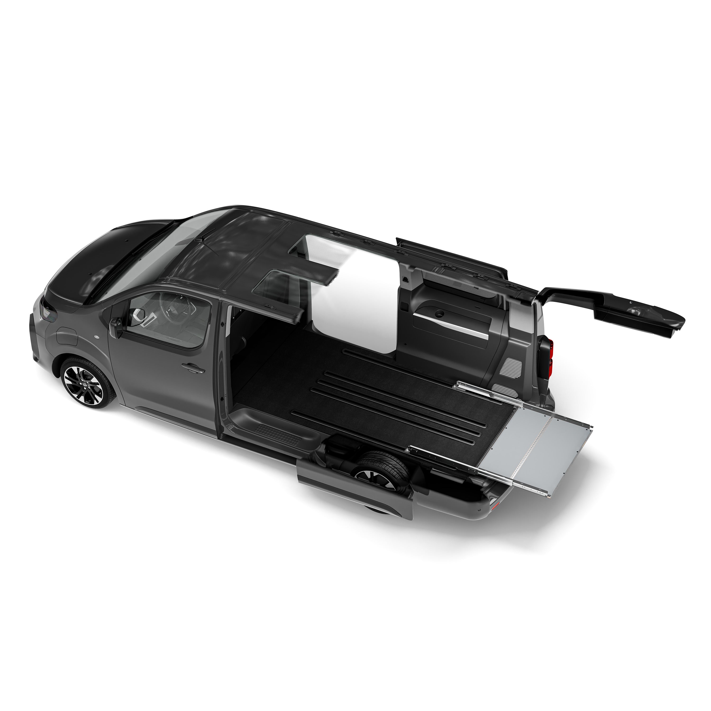 Heckauszug Opel Zafira Life mit Bodenschienen