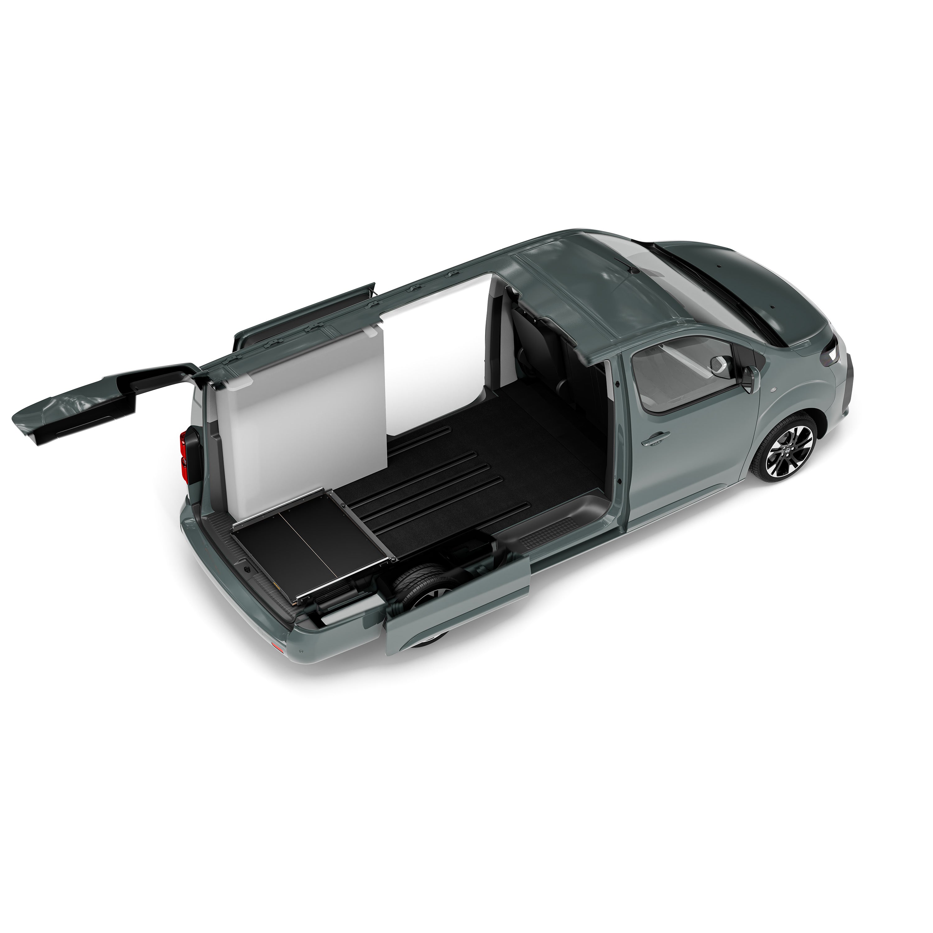 Schublade Kofferraum für Crosscamp EXPLR / LIFE auf Basis des Opel Zafira Life oder Peugeot Travellers